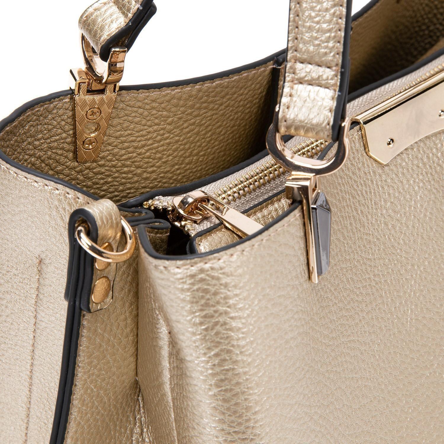 Cartera  Dos Asas Grande  Gacel  Dorado  Car2704-3