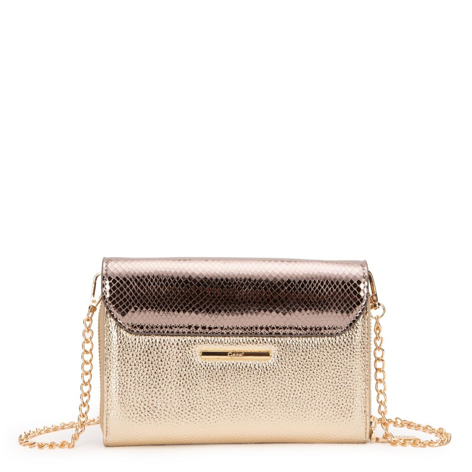 Cartera  Clutch  Gacel  Dorado  Car3435-3