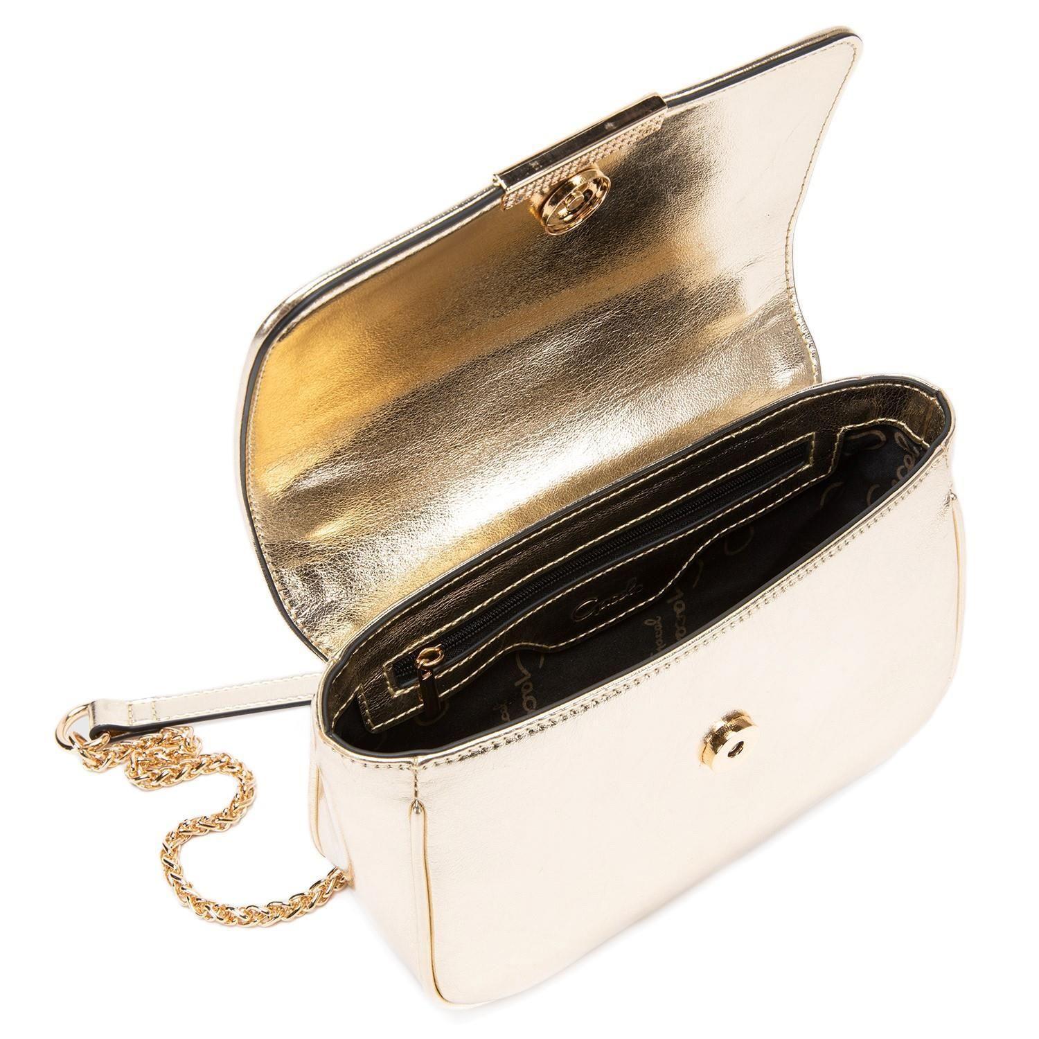 Cartera  Retro Con Tapa  Gacel  Dorado  Car2825-4