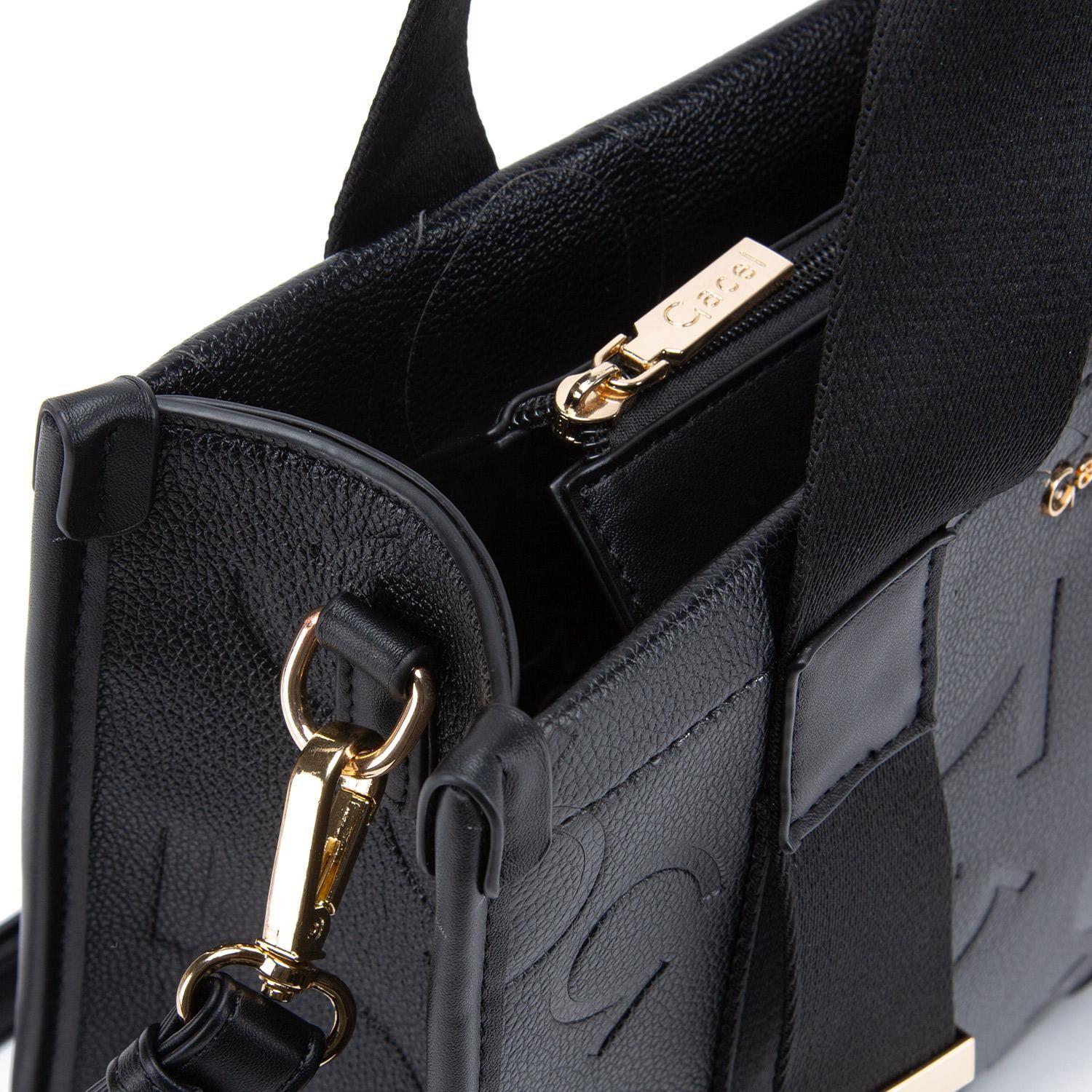 Cartera  Dos Asas Mediana  Gacel  Negro  Car3333-3