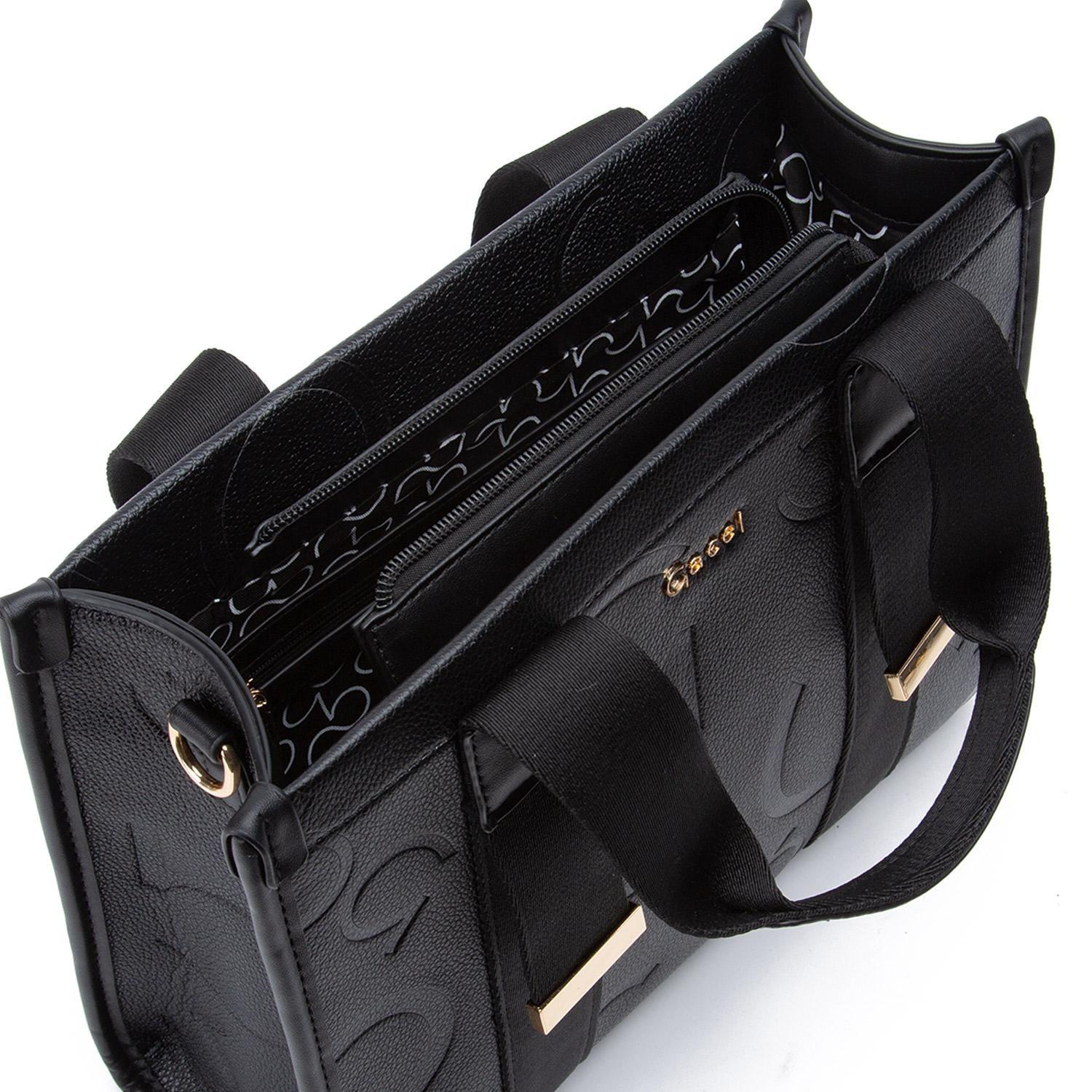 Cartera  Dos Asas Mediana  Gacel  Negro  Car3333-5