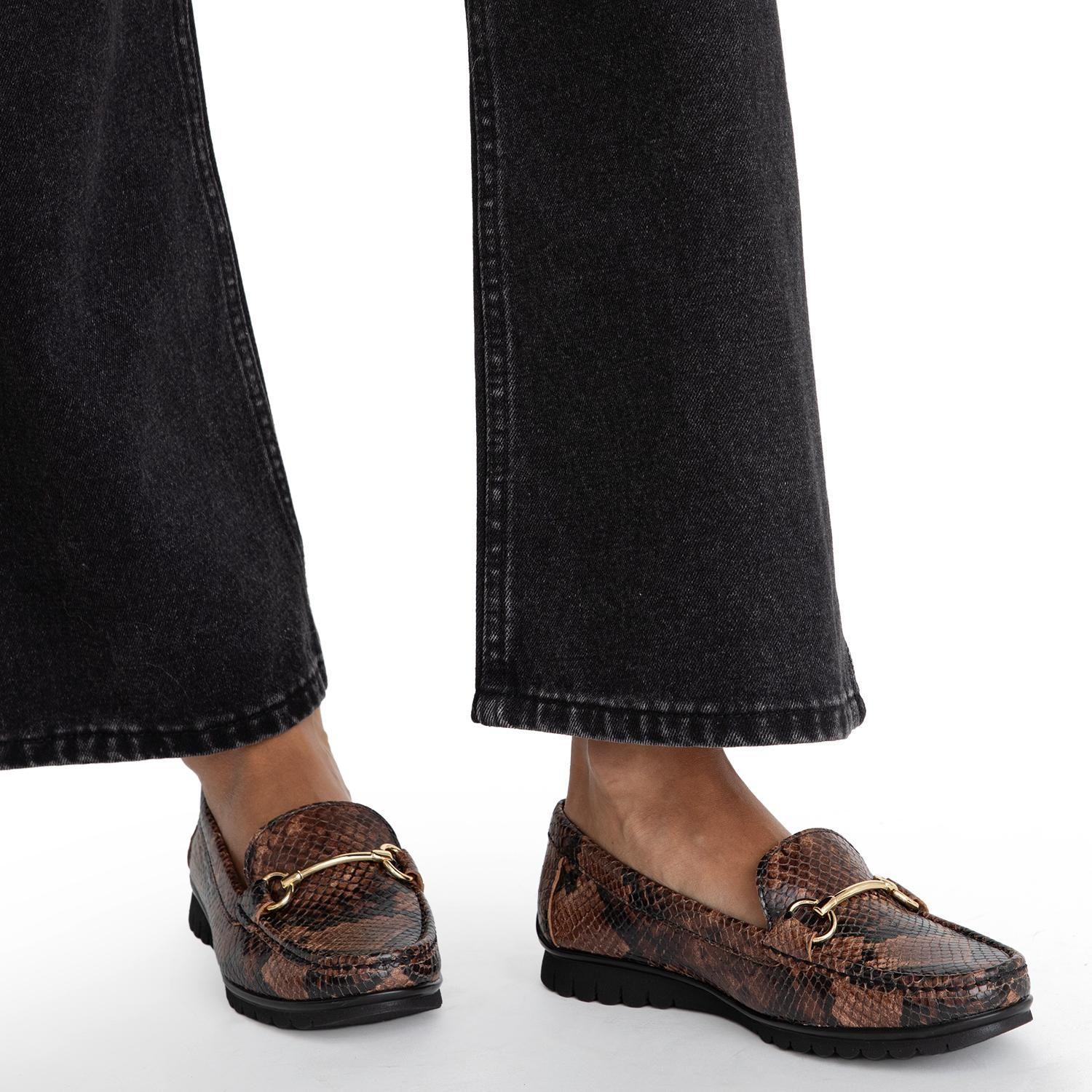 Mocasin de cuero mujer Gacel tostado Trini-1