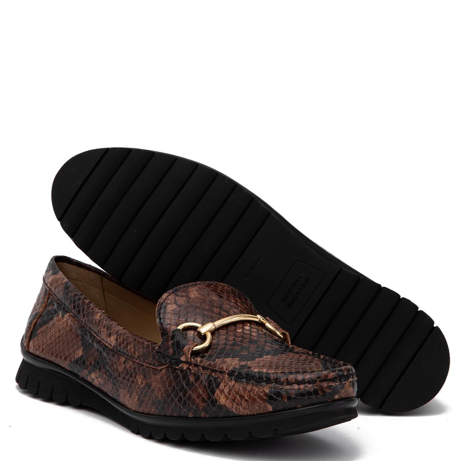 Mocasin de cuero mujer Gacel tostado Trini-3