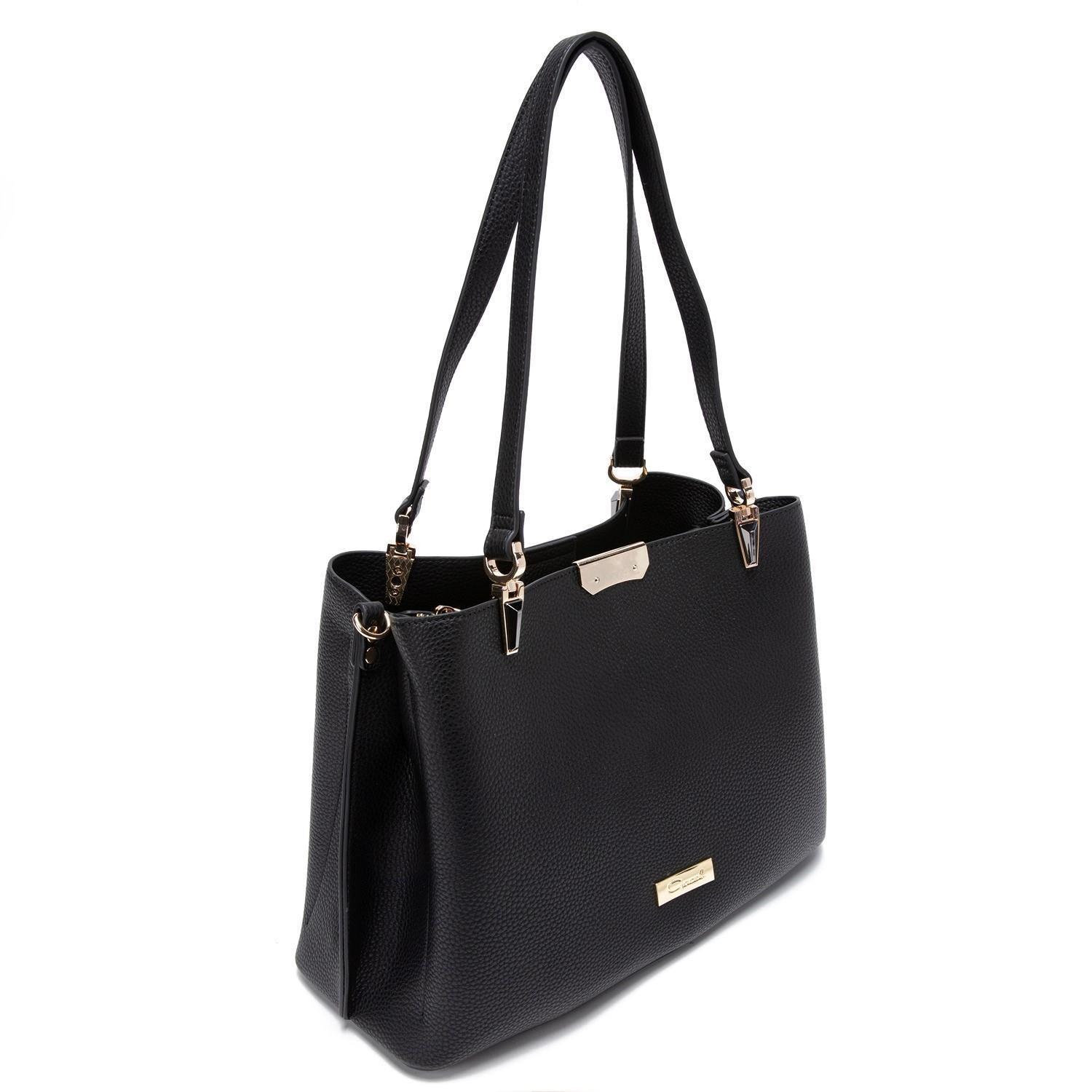 Cartera  Dos Asas Grande  Gacel  Negro  Car2702-2