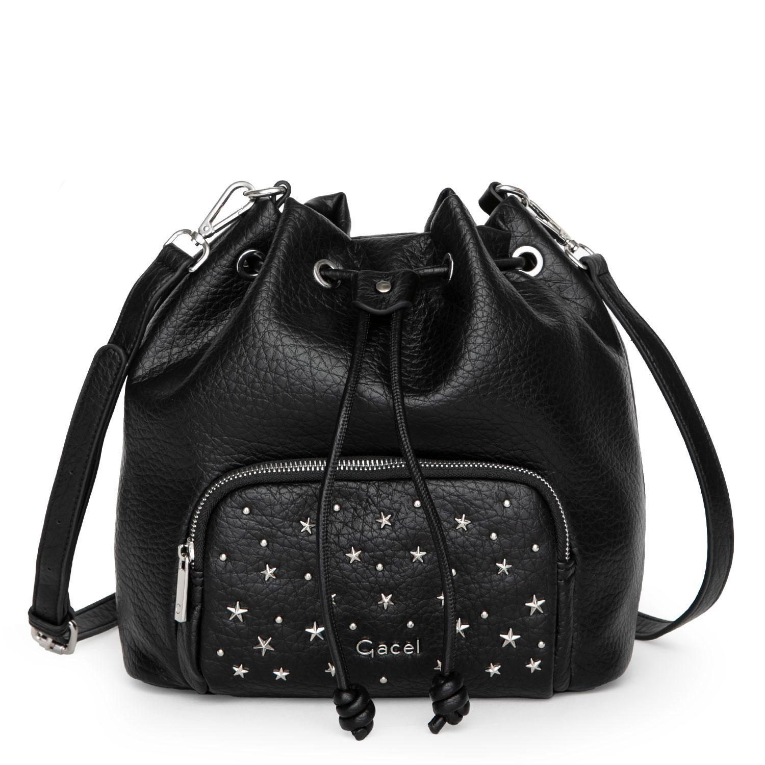 Cartera  Bucket  Gacel  Negro  Car3503-4