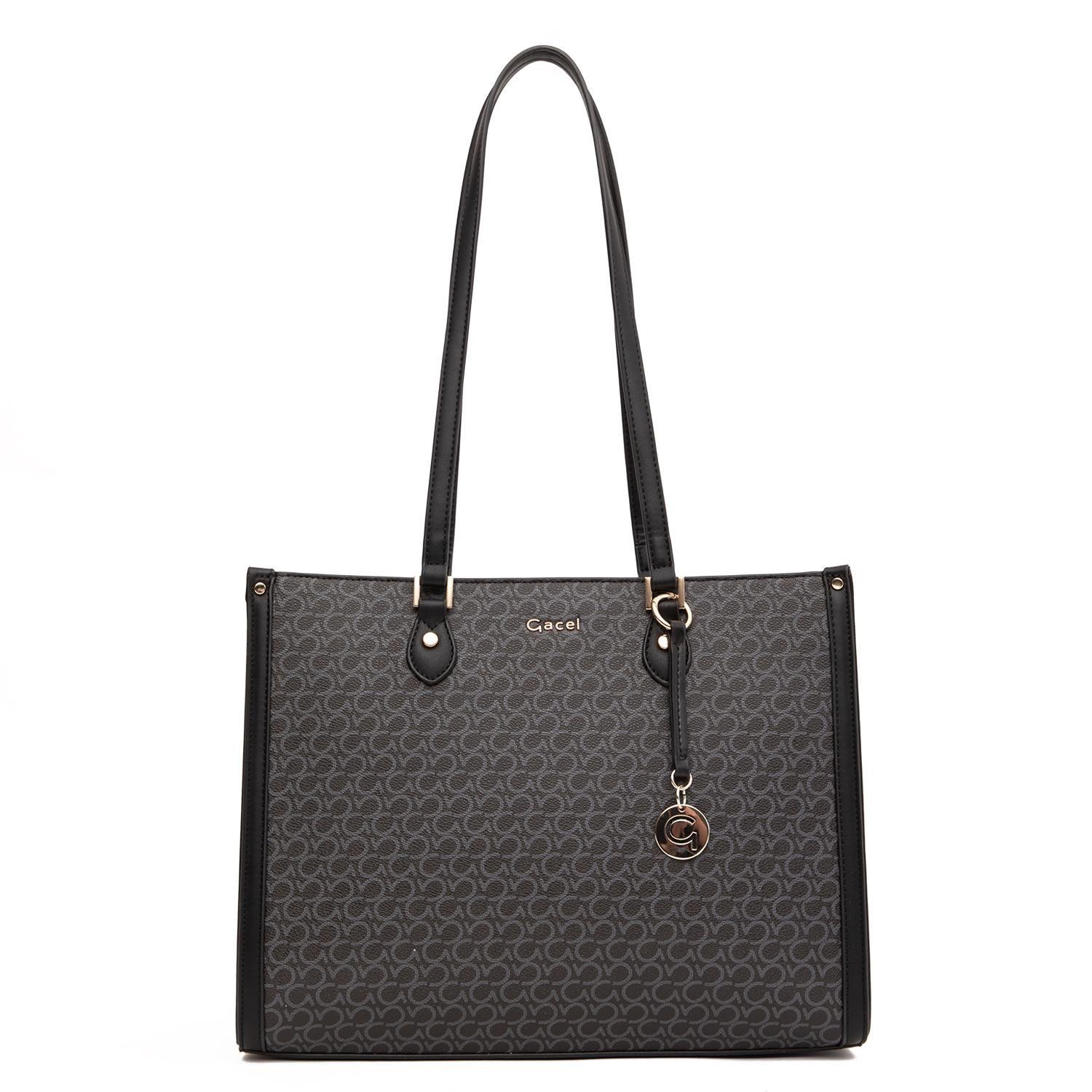 Cartera  Shopping Promocional  Gacel  Negro  Car3426-2