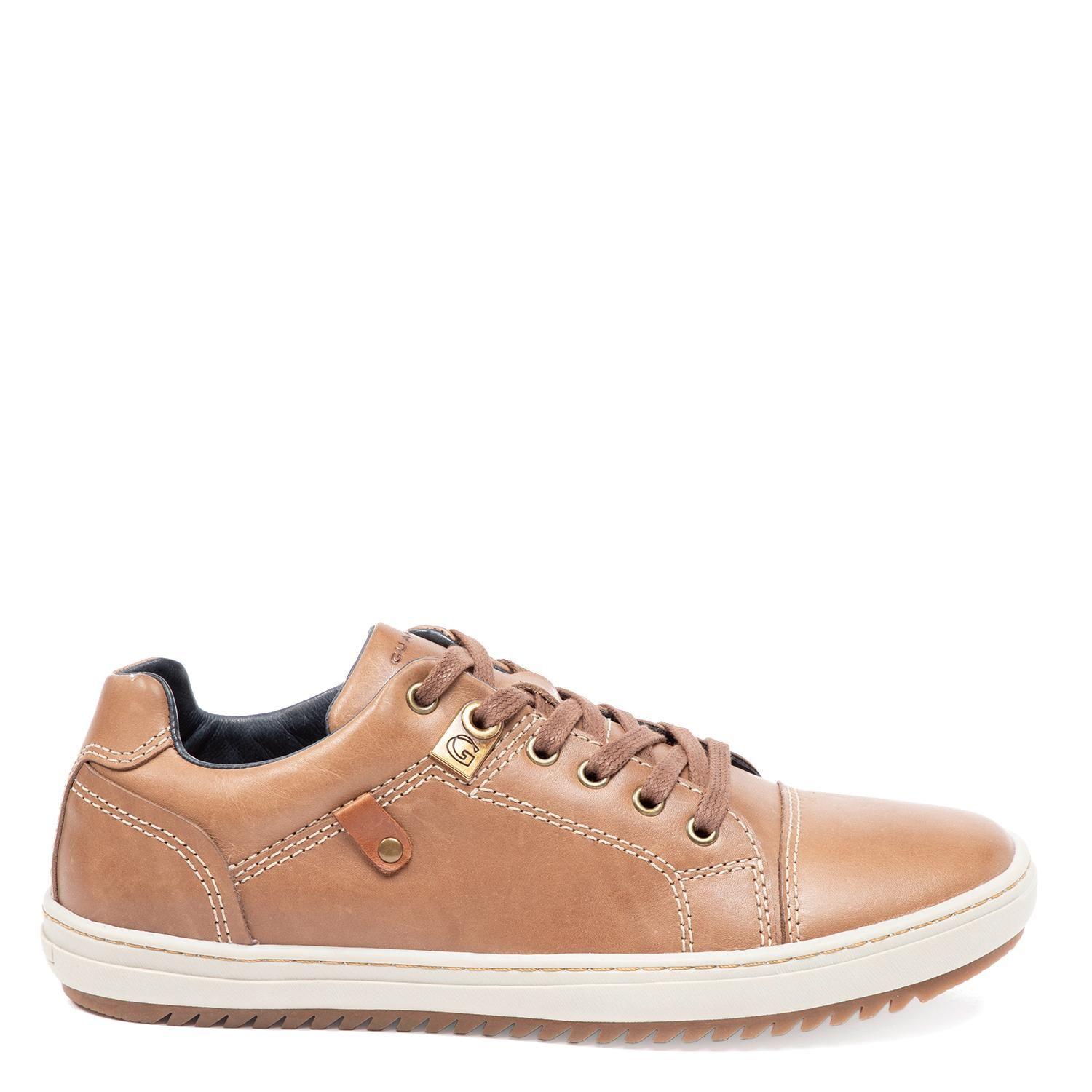 Zapatilla de cuero hombre Guante café Kansas-0