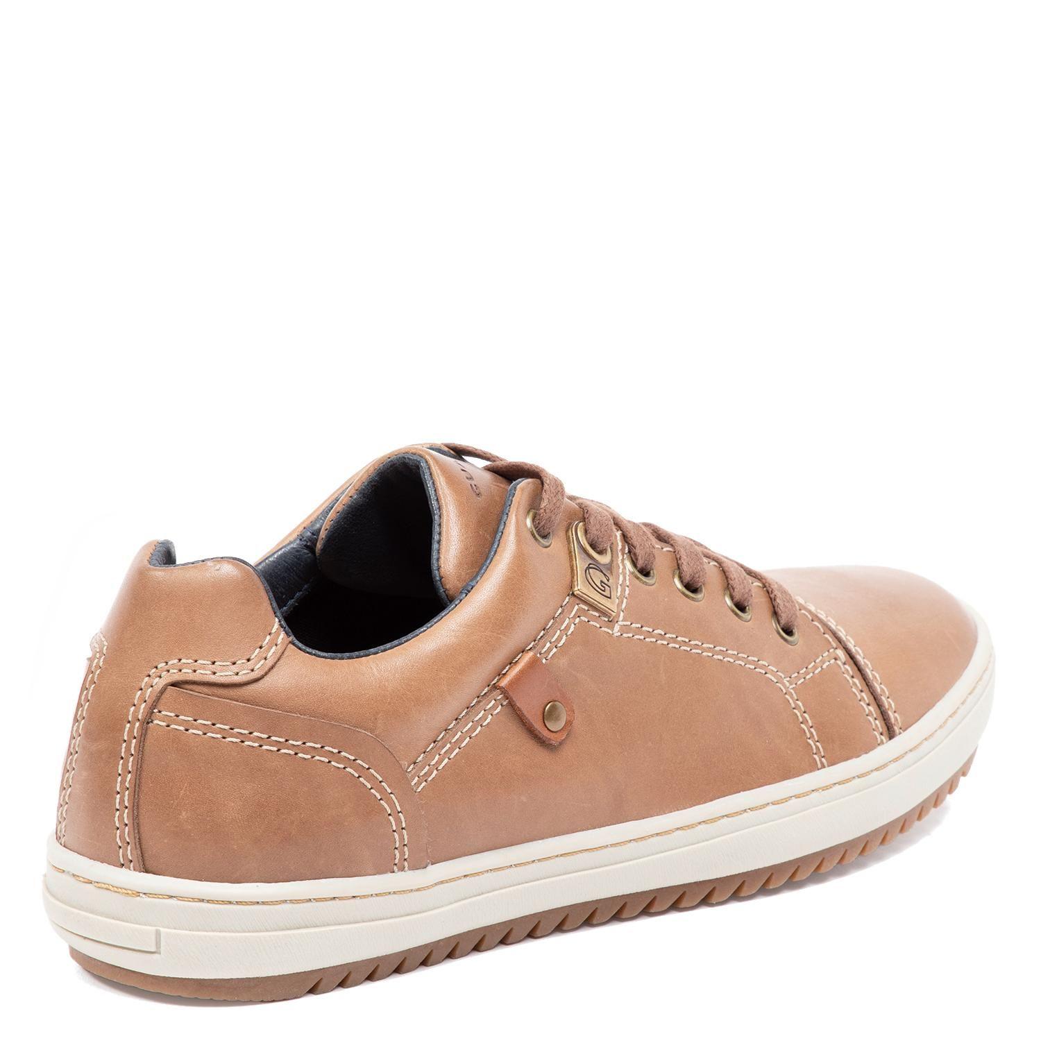 Zapatilla de cuero hombre Guante café Kansas-4