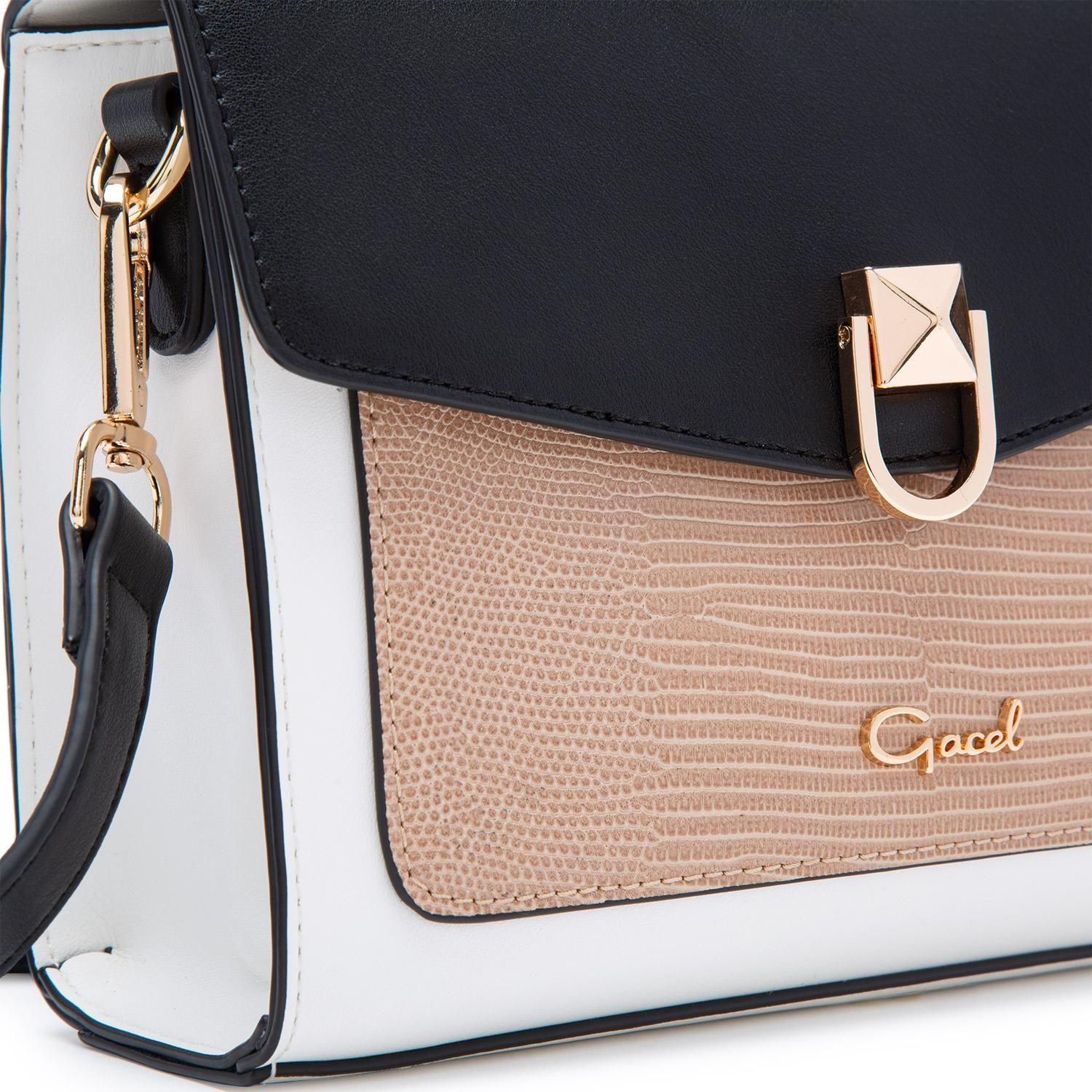 Cartera  Retro Tapa  Gacel  Off White  Car3065-3