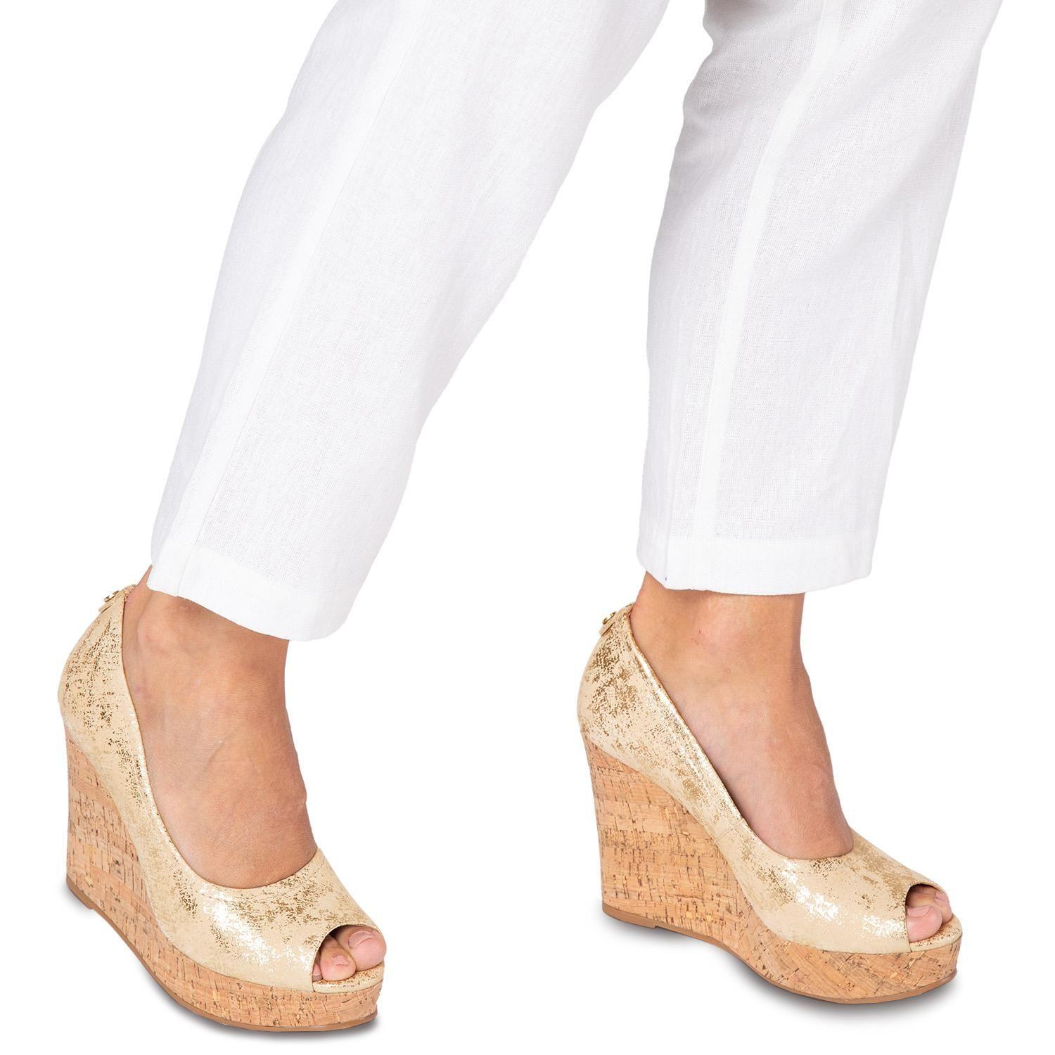 Zapato de cuero mujer Gacel plateado Pippa-1