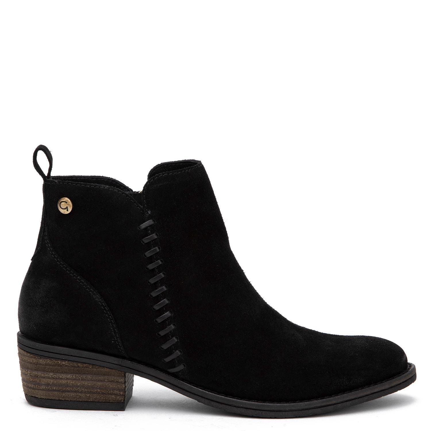 Botin de cuero mujer Gacel negro Gina-0