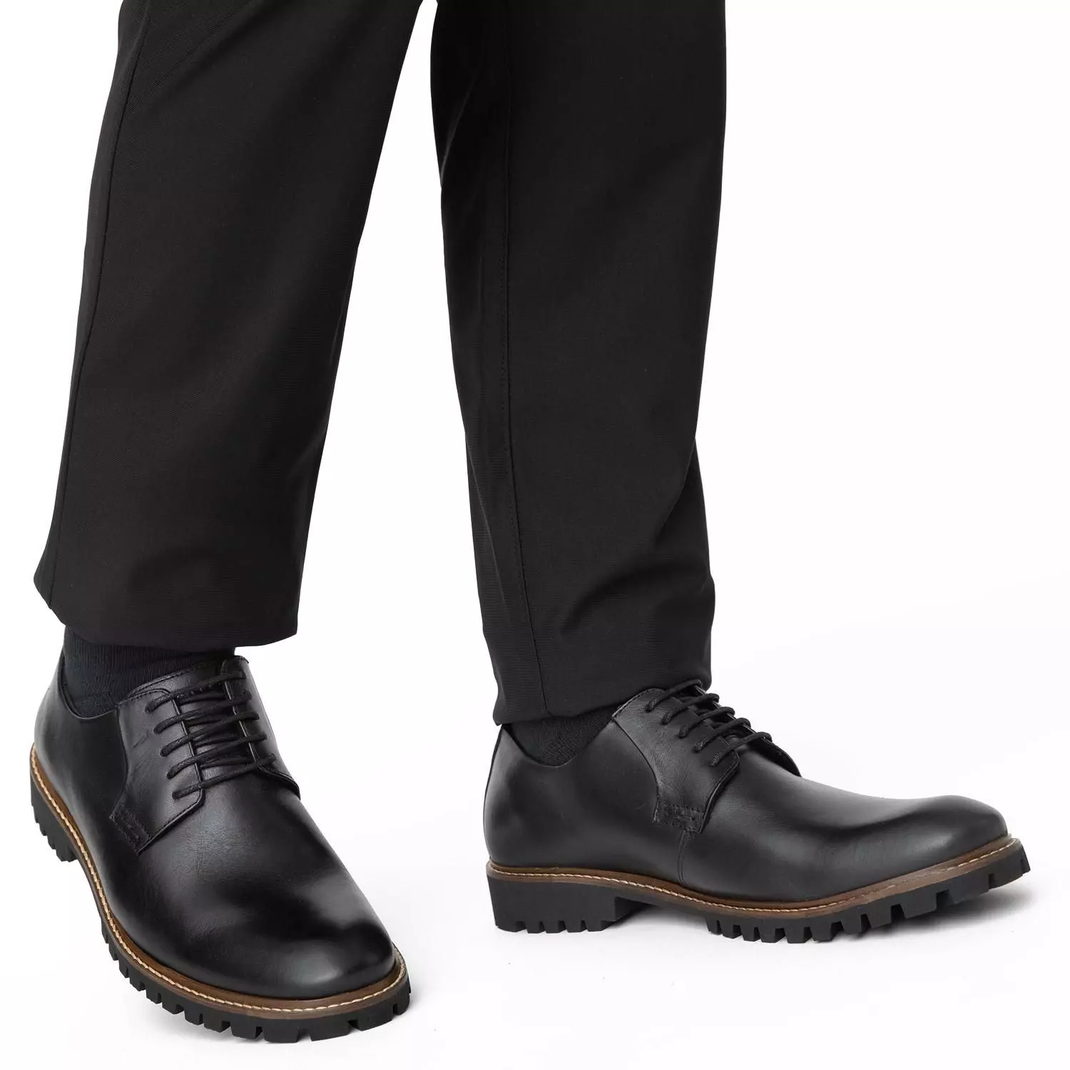 Zapato de cuero hombre Guante negro Quebec-1