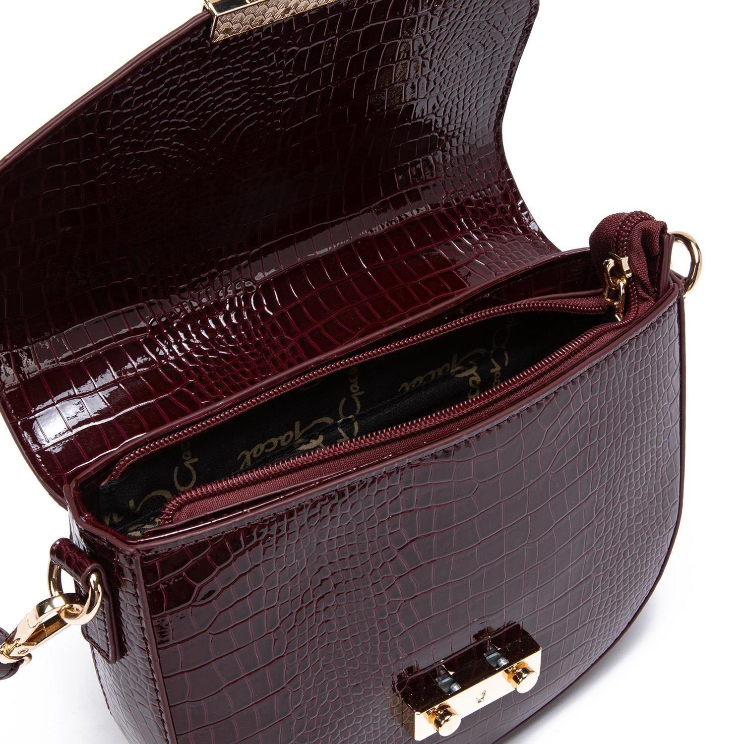 Cartera  Retro Tapa  Gacel  Burdeo  Car2968-5