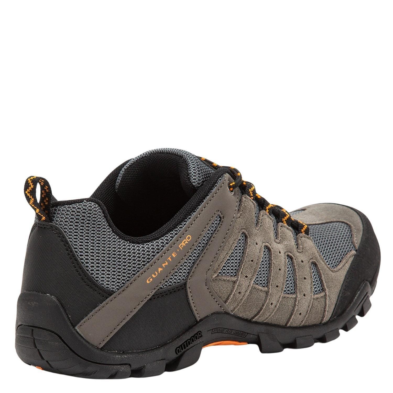 Zapatilla Outdoor de cuero hombre Guante gris Lascar-4