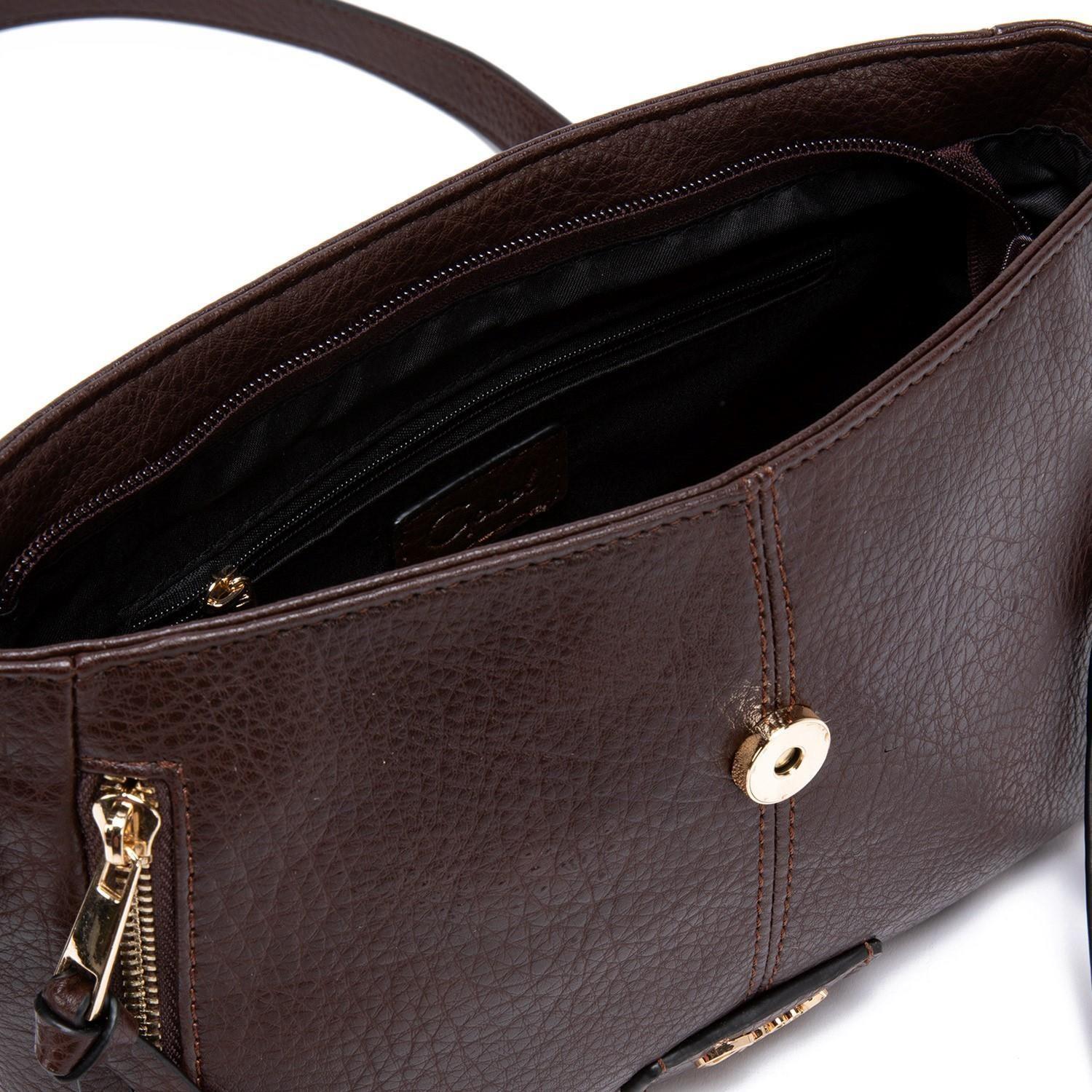 Cartera  Bandolera Grande  Gacel  Chocolate  Car2903-4