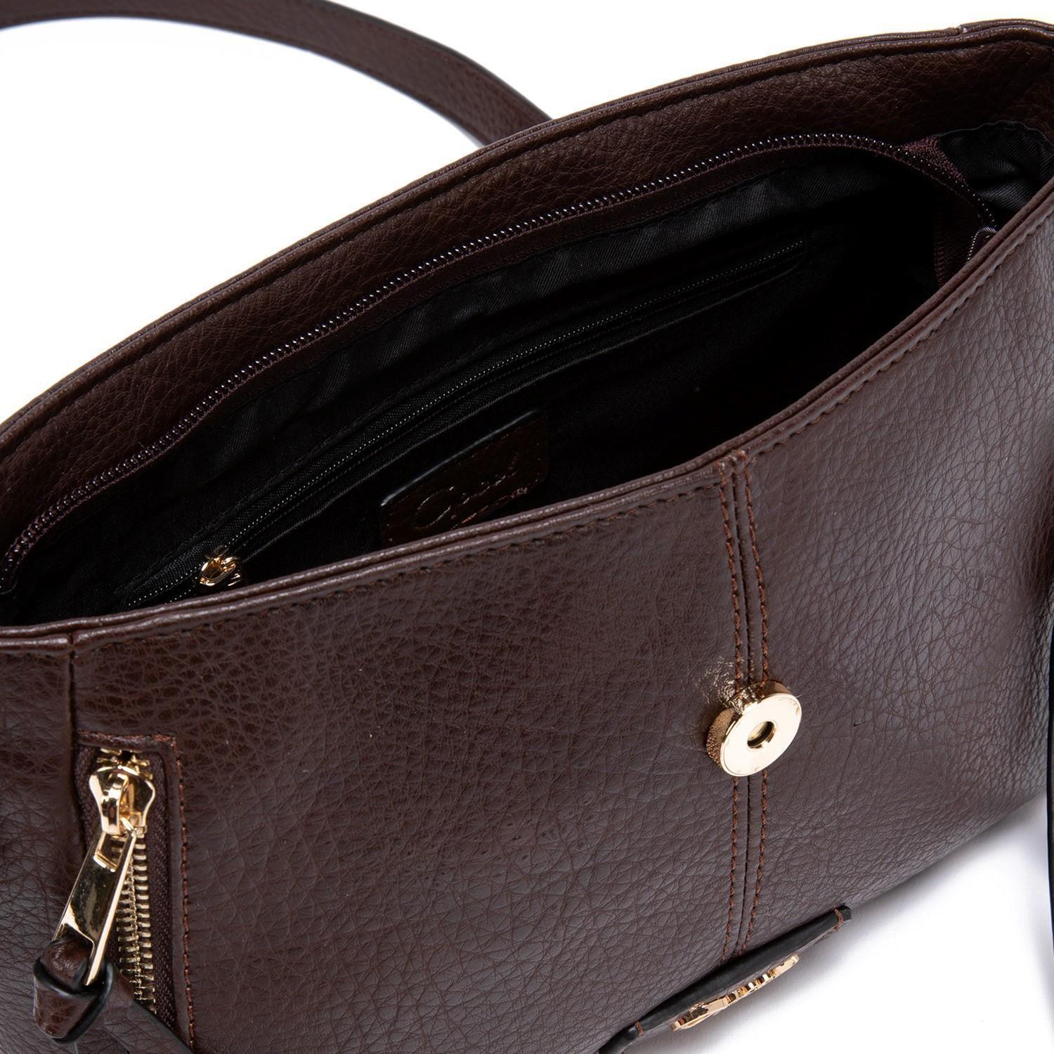 Cartera  Bandolera Grande  Gacel  Chocolate  Car2903-4