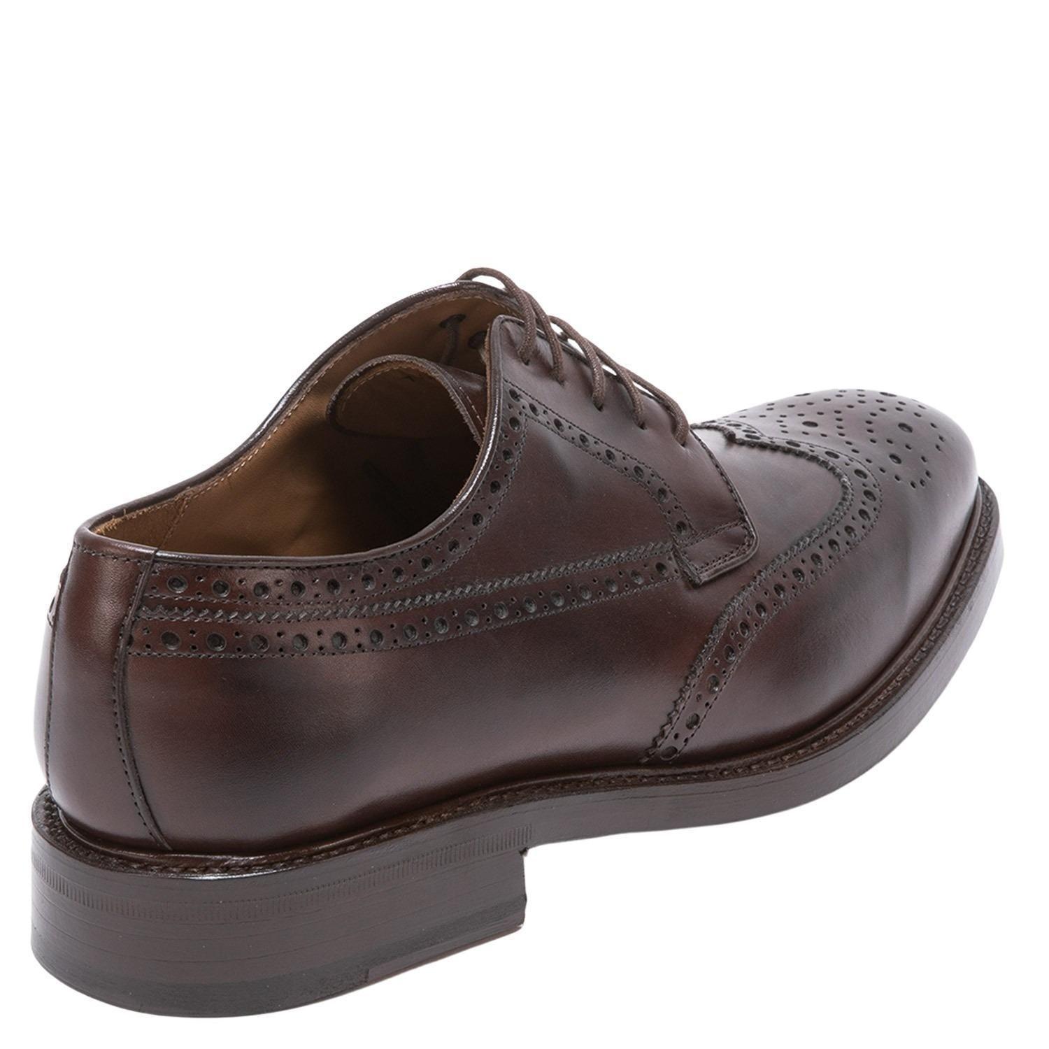 Zapato de cuero hombre Guante chocolate Suela Punteado-4