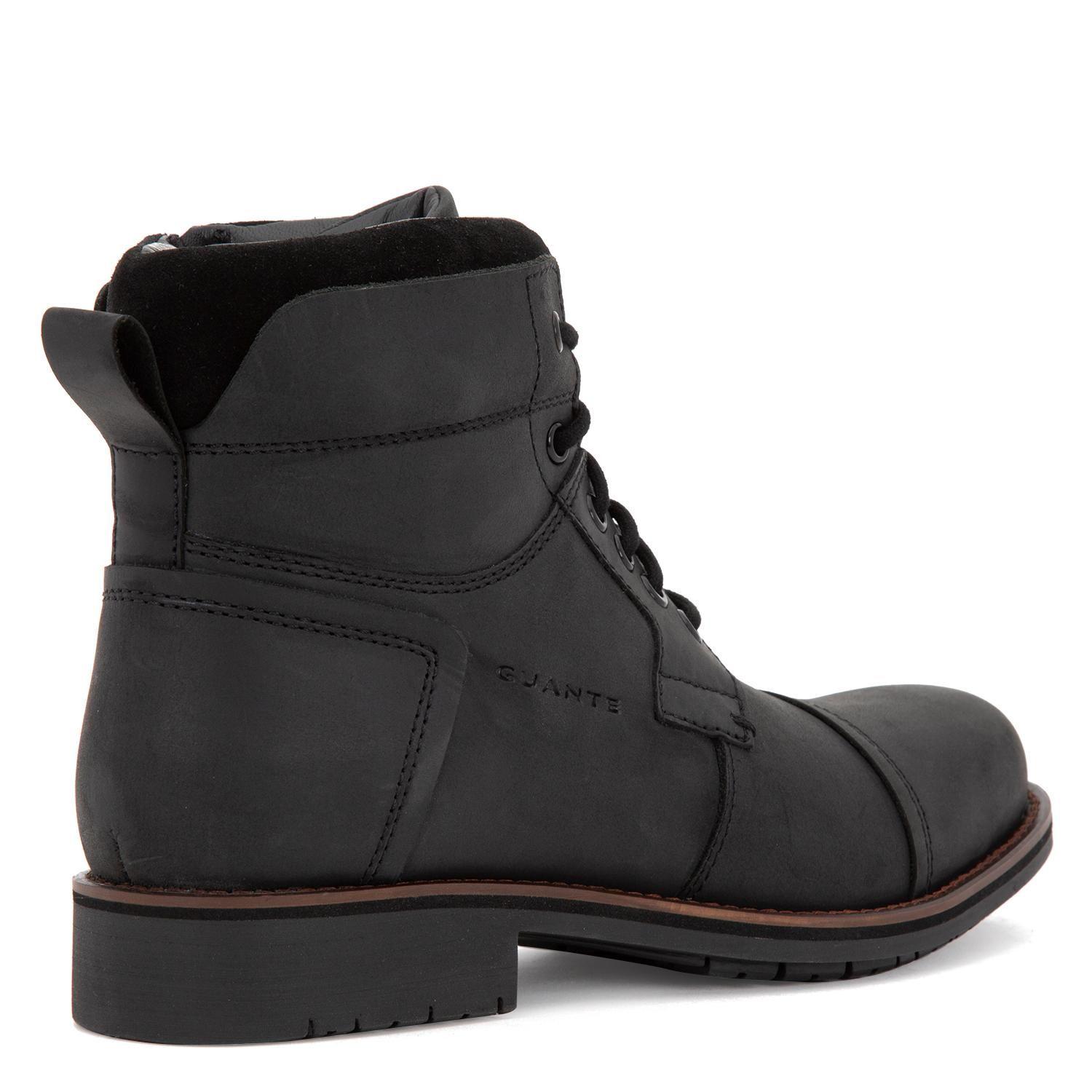 Botin de cuero hombre Guante negro Lancaster-3