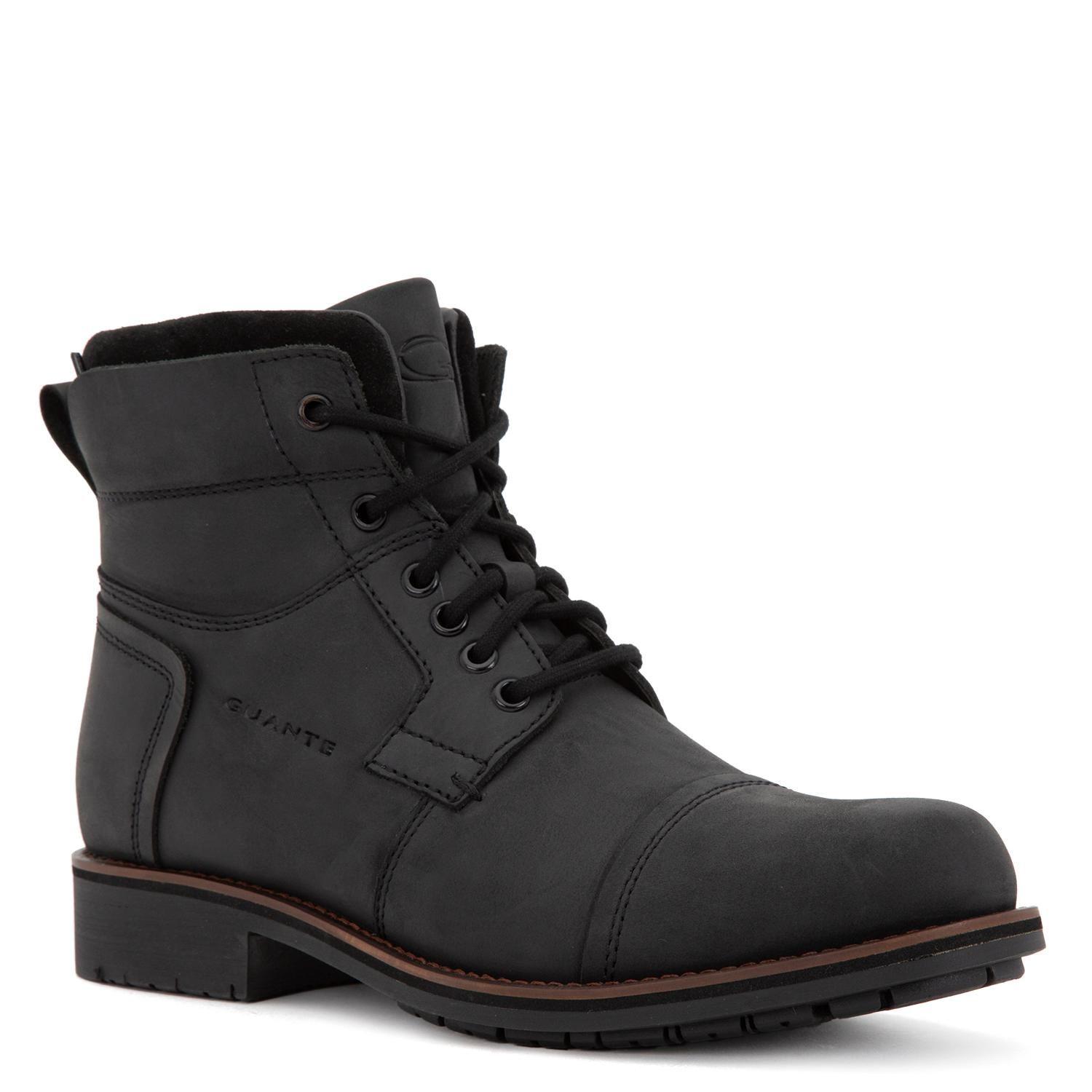 Botin de cuero hombre Guante negro Lancaster-4