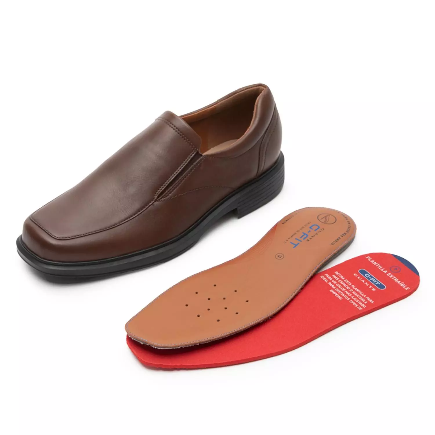Zapato de cuero hombre Guante chocolate Cardiff-4