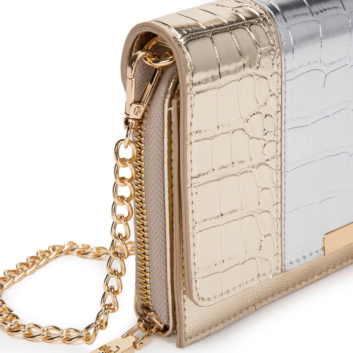 Cartera  Clutch  Gacel  Dorado  Car3243-3