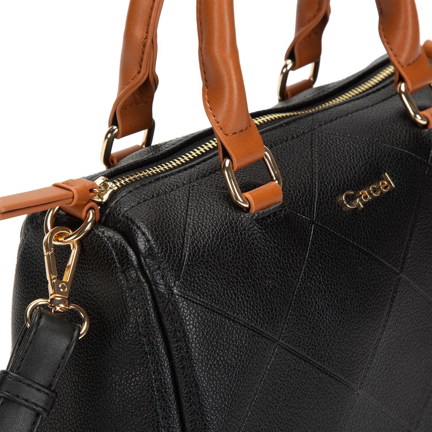 Cartera  Dos Asa Pe  Gacel  Negro  Car3186-3
