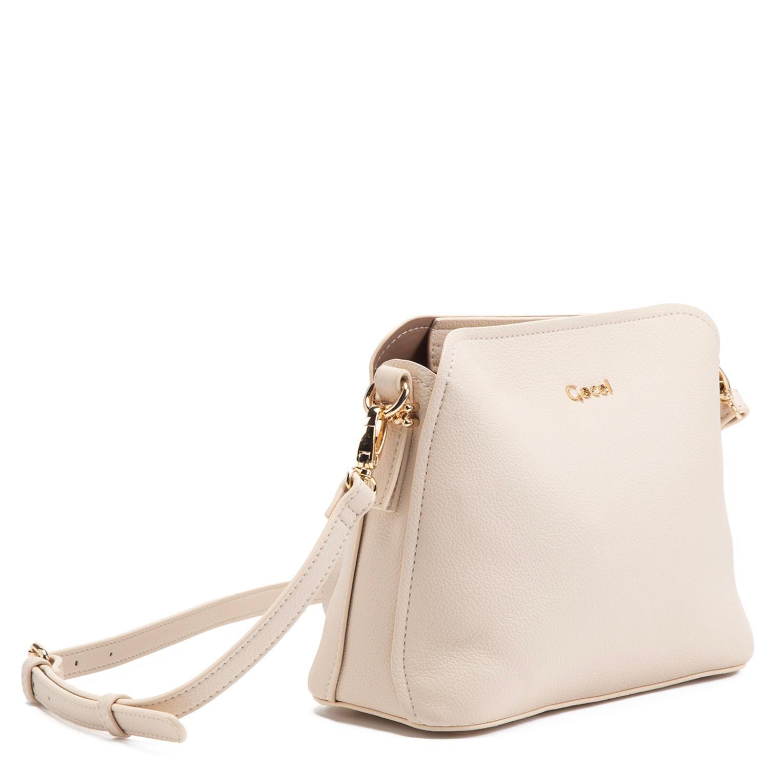 Cartera  Bandolera Grande  Gacel  Off White  Car3396-2