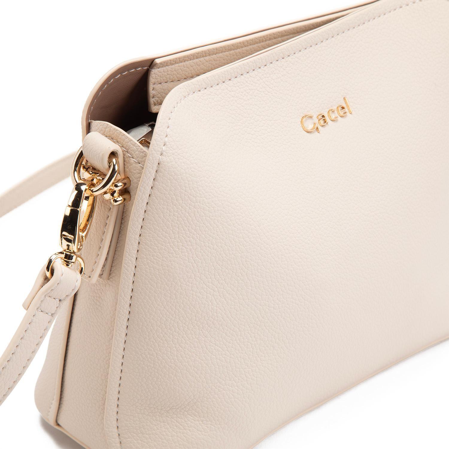 Cartera  Bandolera Grande  Gacel  Off White  Car3396-3
