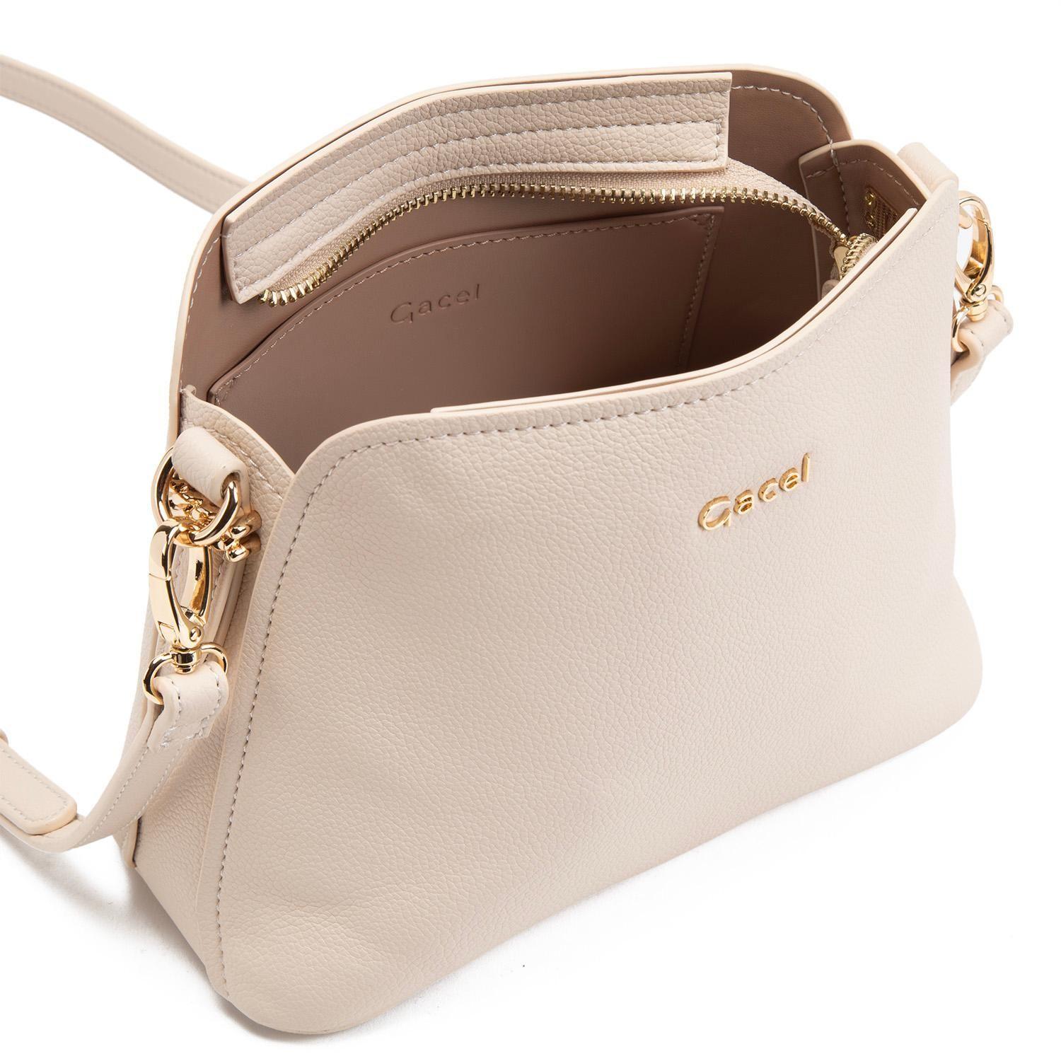 Cartera  Bandolera Grande  Gacel  Off White  Car3396-4