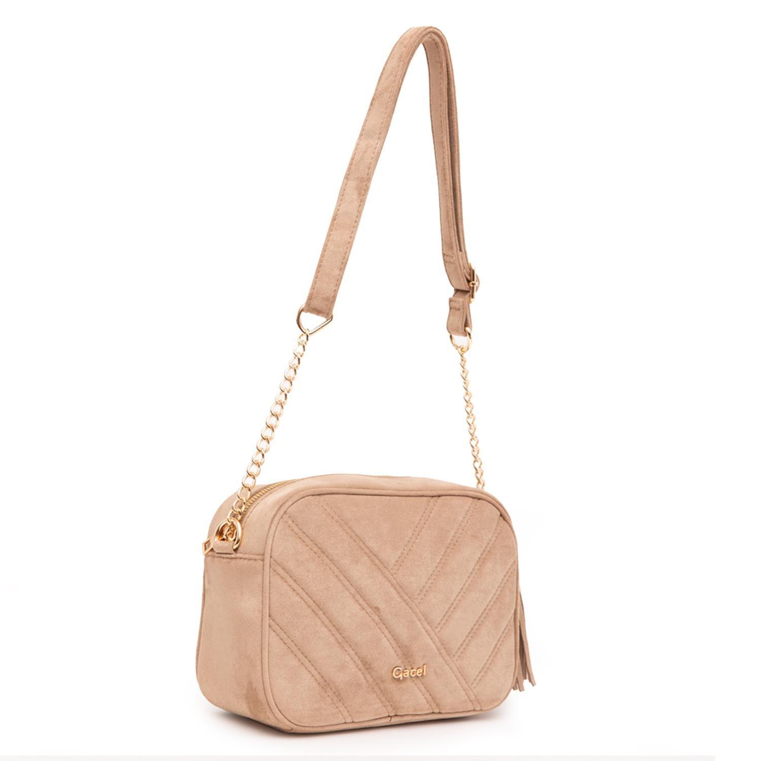 Cartera  Bandolera Grande  Gacel  Arena  Car3480-2