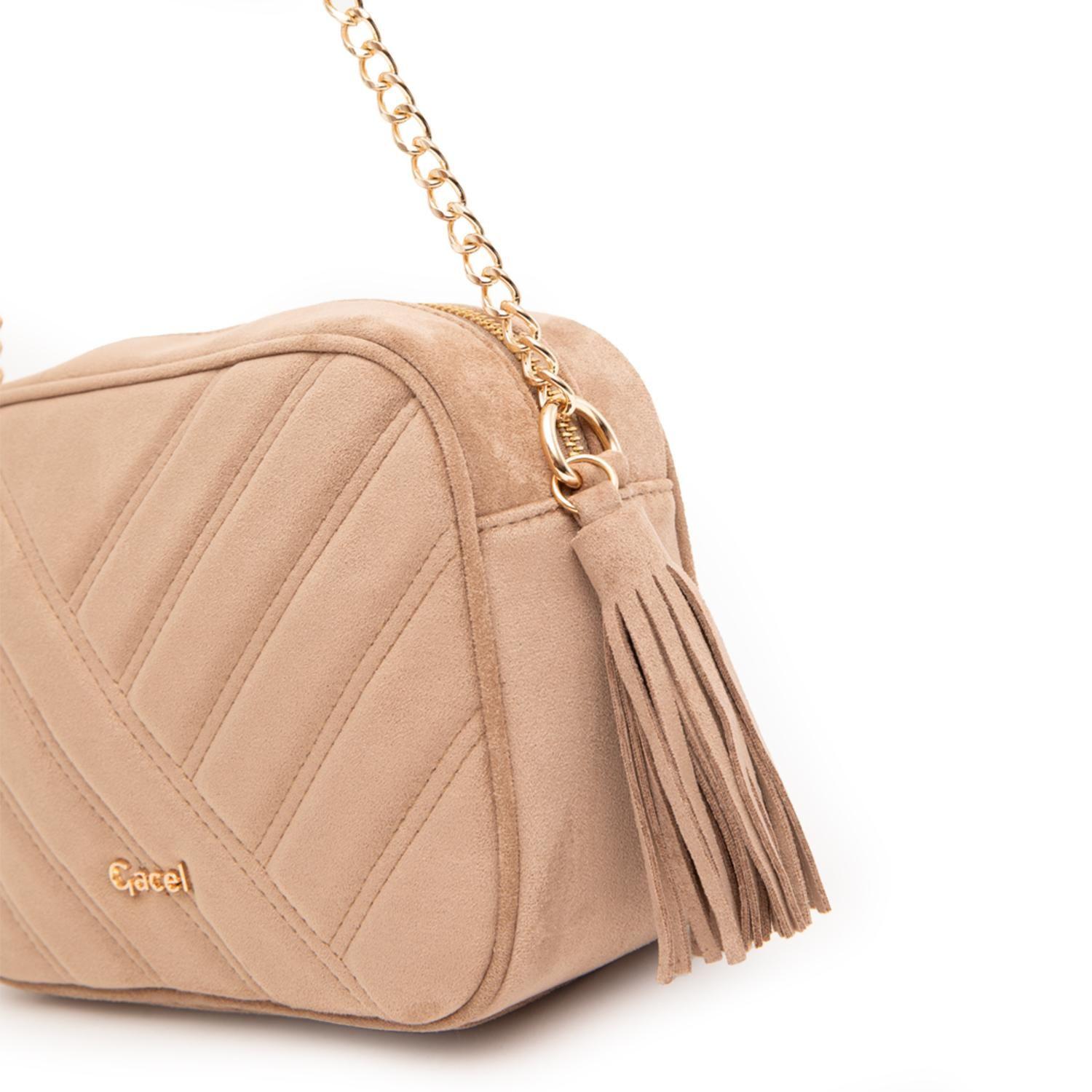 Cartera  Bandolera Grande  Gacel  Arena  Car3480-3