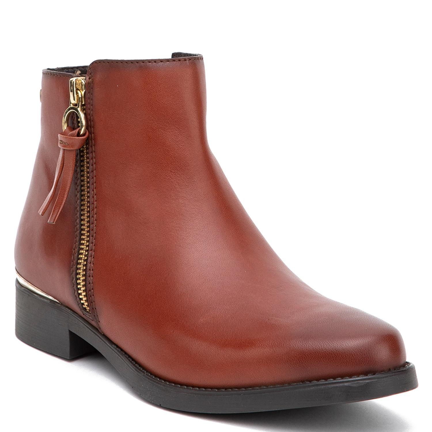 Botin de cuero mujer Gacel tabaco Hortencia-2