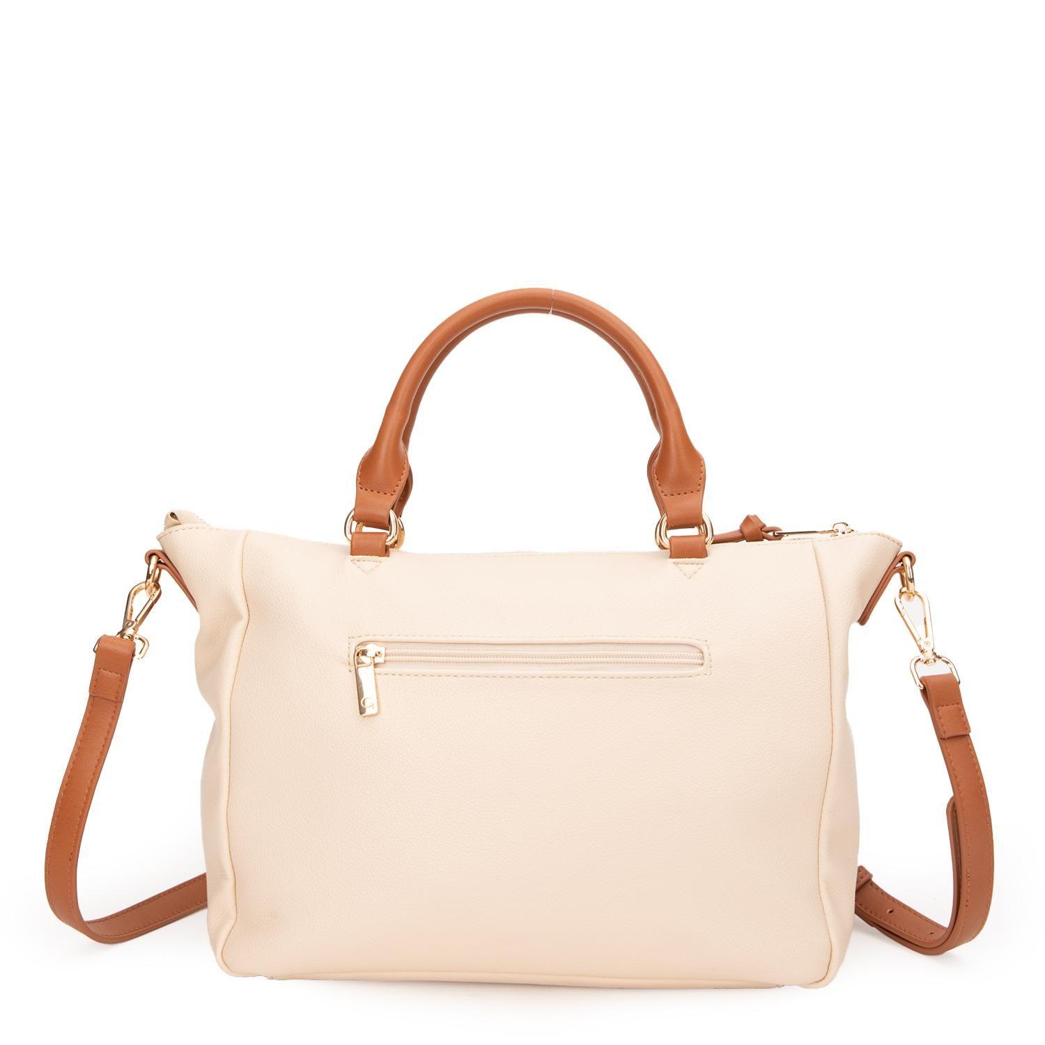 Cartera  Dos Asas Mediana  Gacel  Off White  Car3487-2