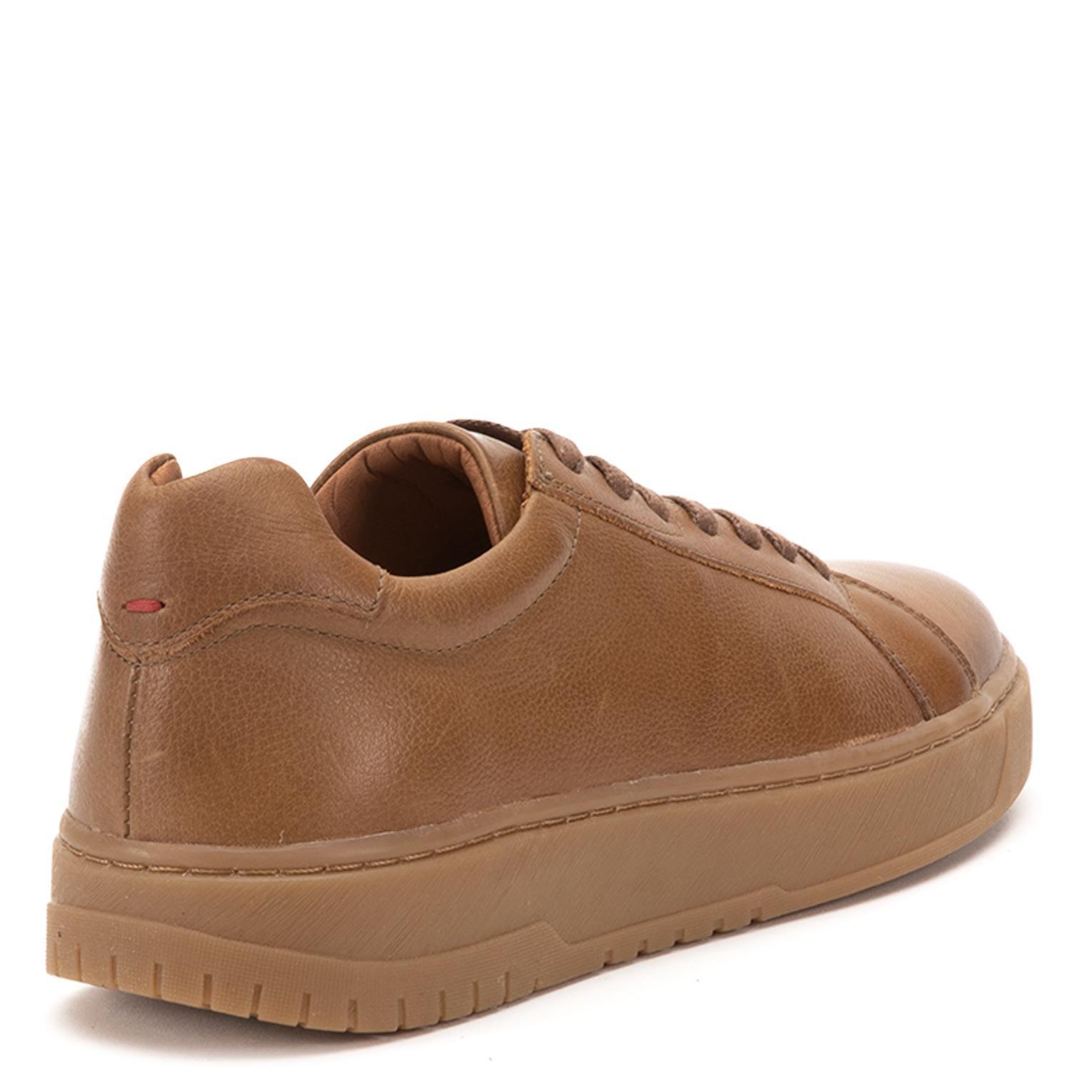 Zapatilla de cuero hombre Guante café Hong Kong-4