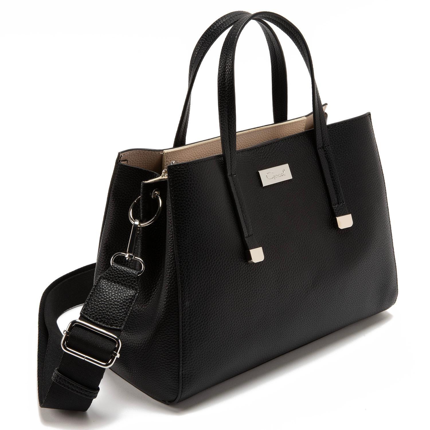 Cartera  Dos Asas Mediana  Gacel  Negro  Car3047-2