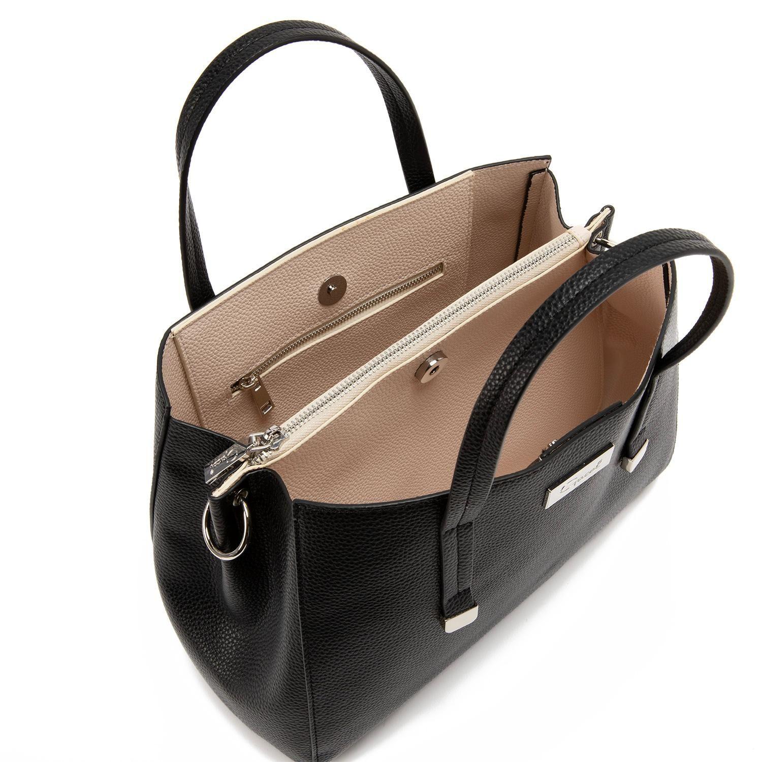 Cartera  Dos Asas Mediana  Gacel  Negro  Car3047-4