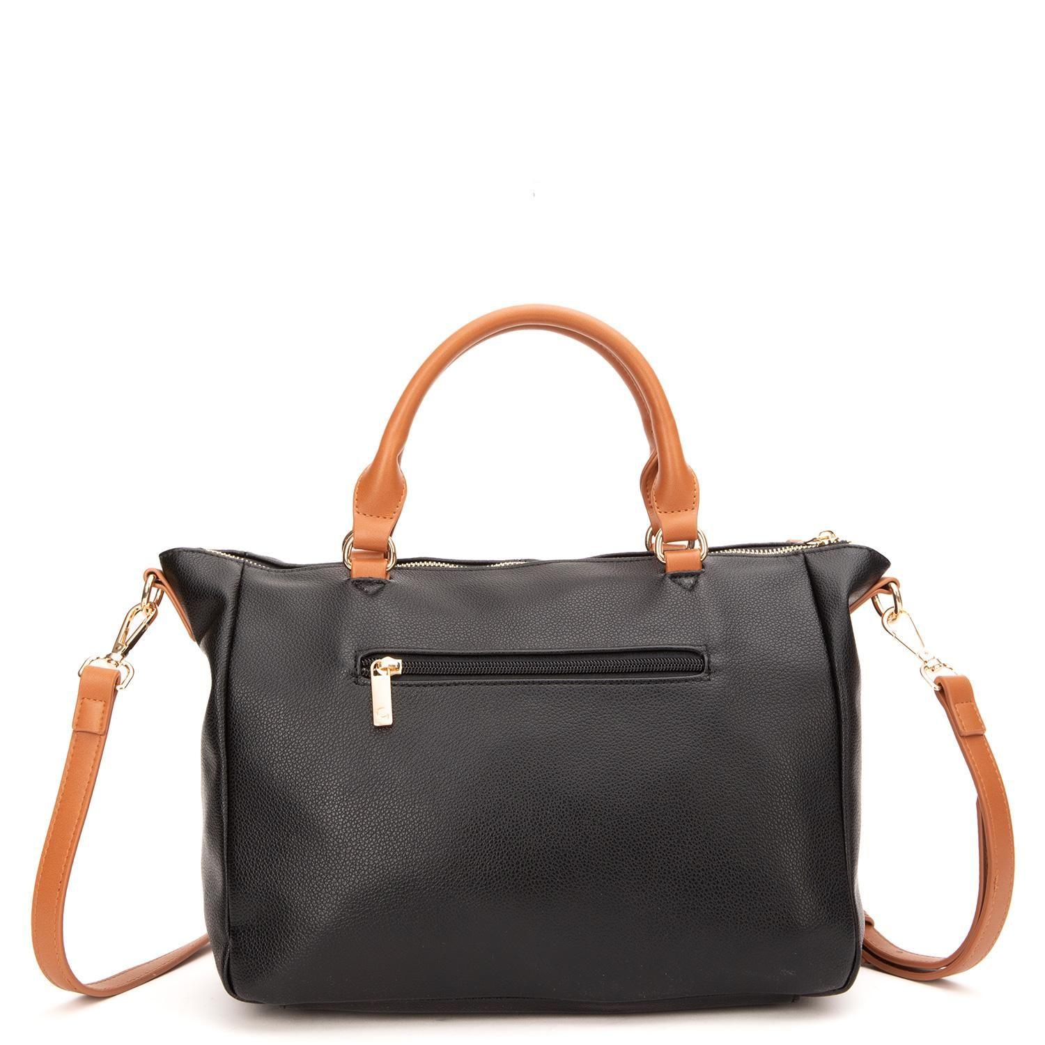 Cartera  Dos Asas Mediana  Gacel  Negro  Car3486-2