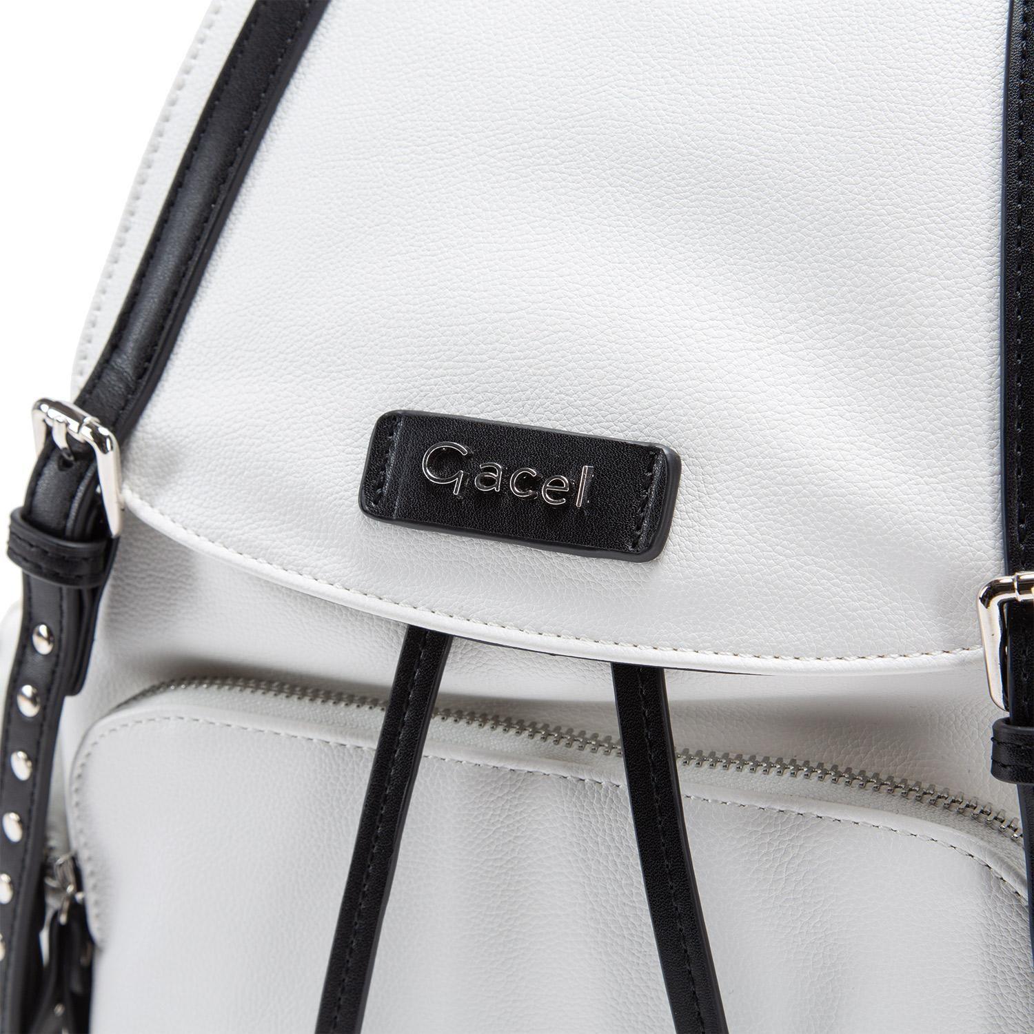 Mochila  Grande  Gacel  Blanco  Car3388-4