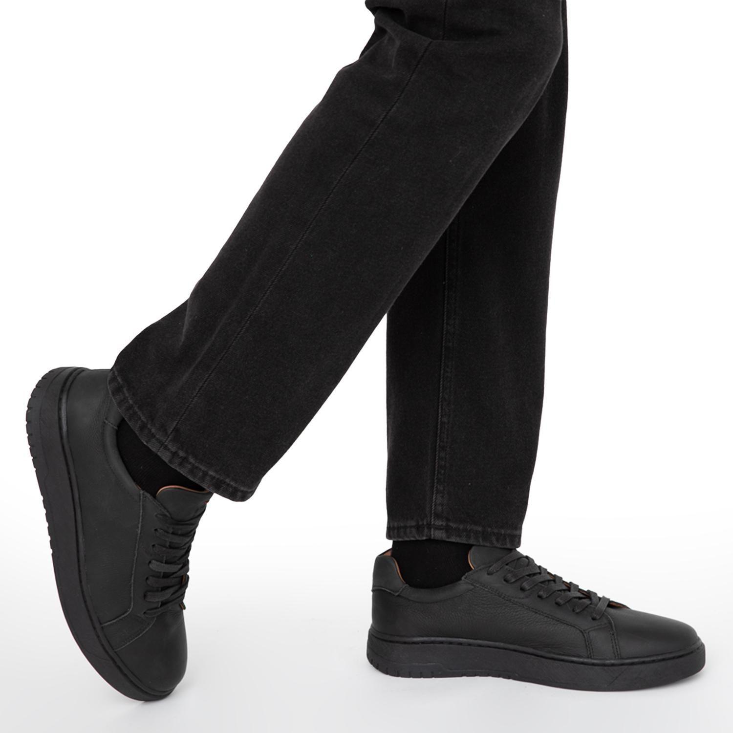 Zapatilla de cuero hombre Guante negro Hong Kong-1