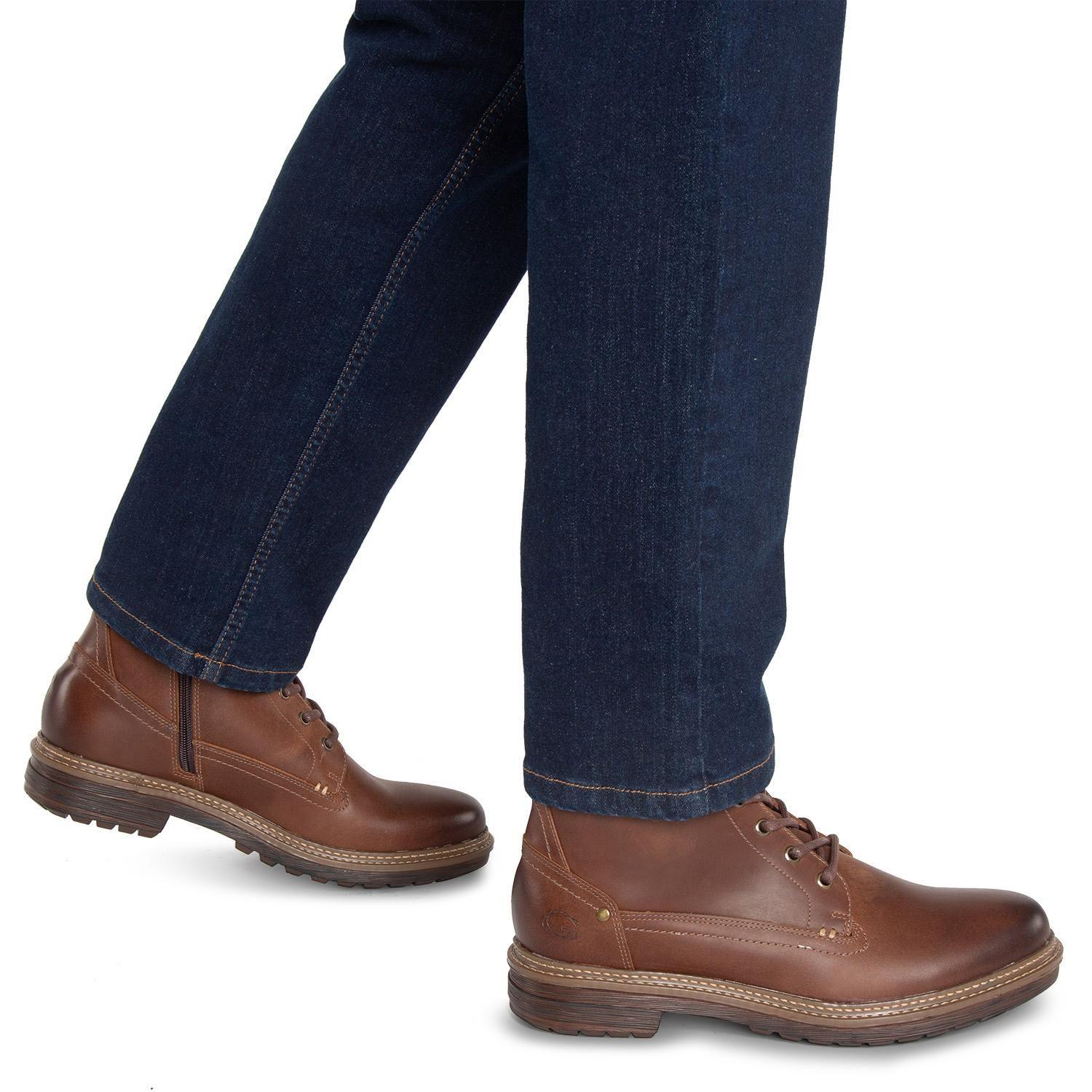 Botin de cuero hombre Guante tostado Nebraska-1