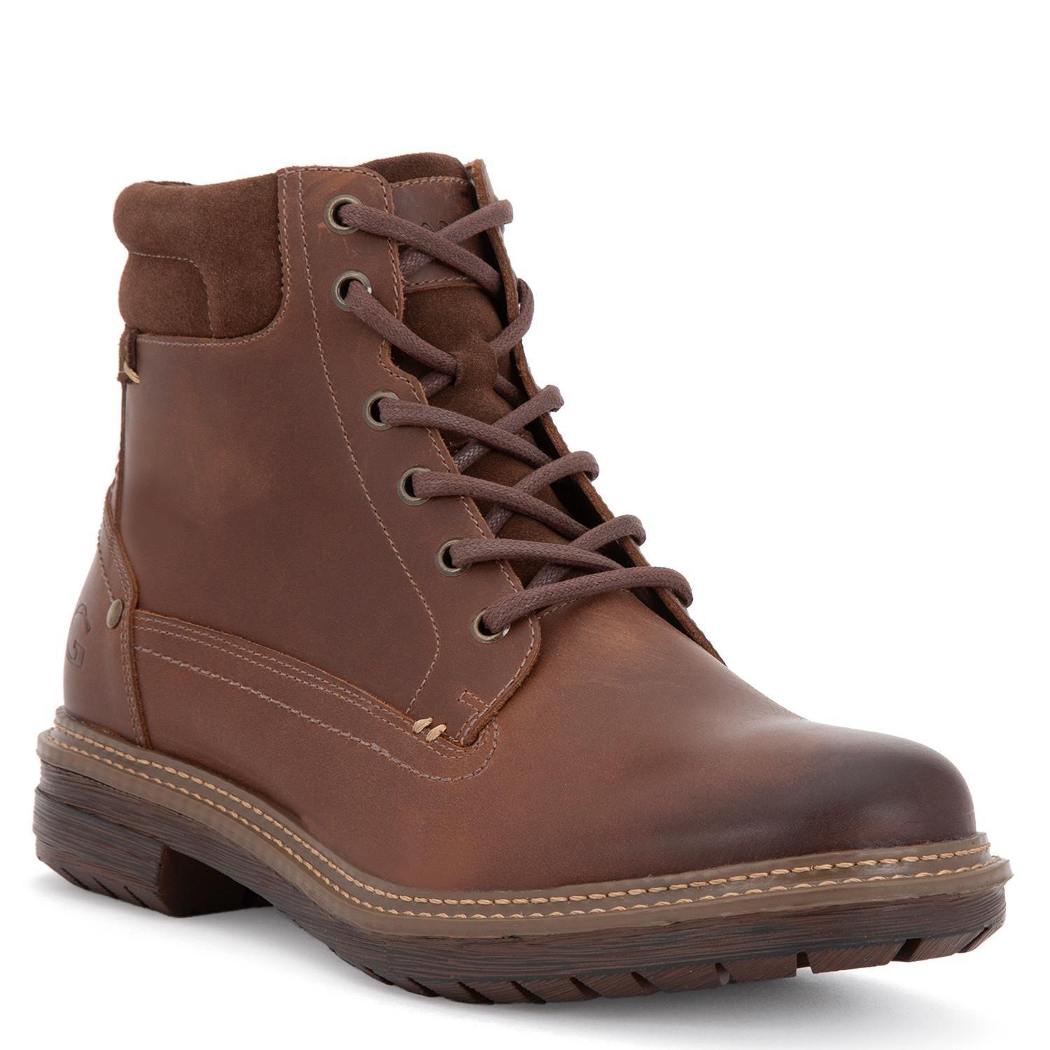 Botin de cuero hombre Guante tostado Nebraska-4