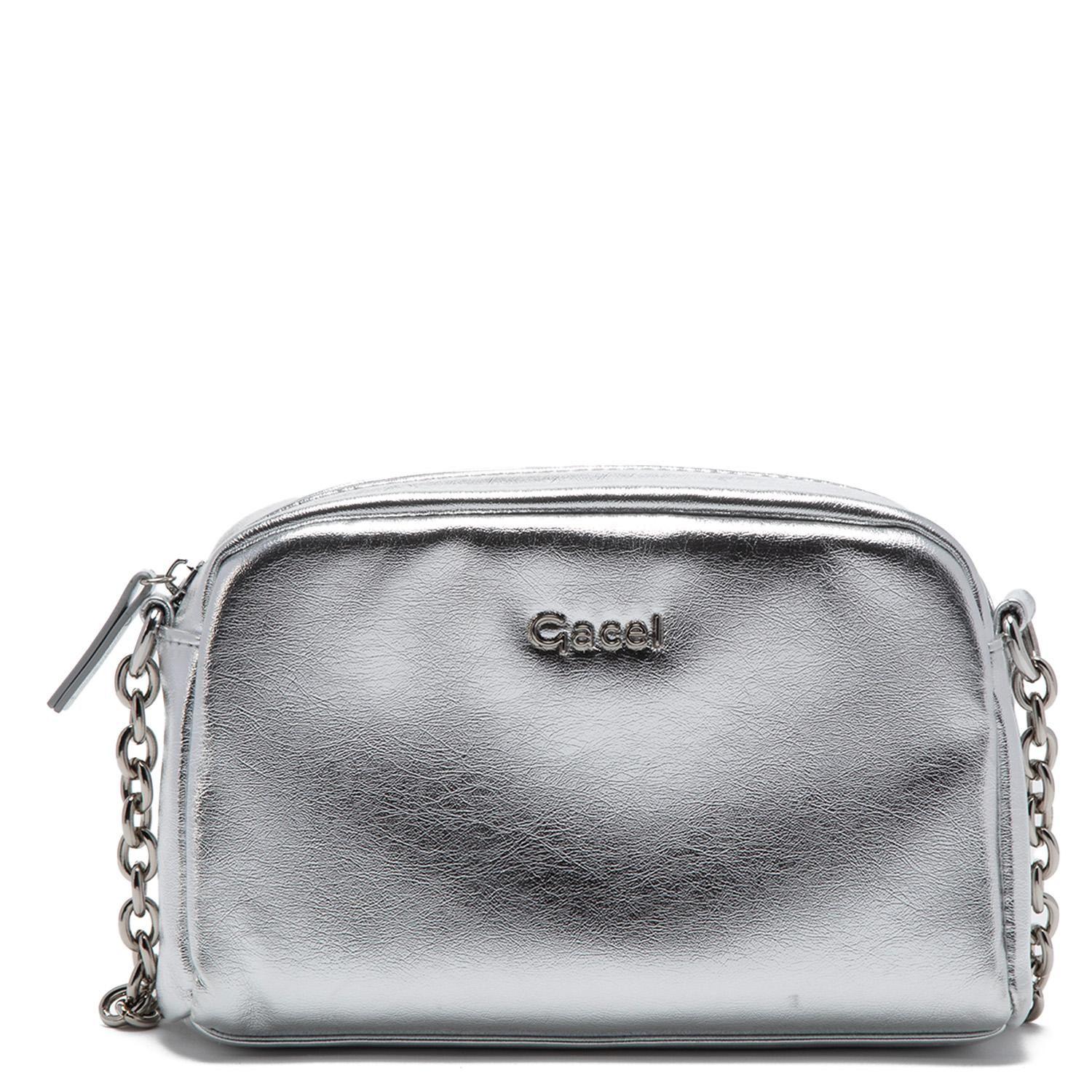 Cartera  Bandolera Pequeña  Gacel  Plateado  Car3295-2