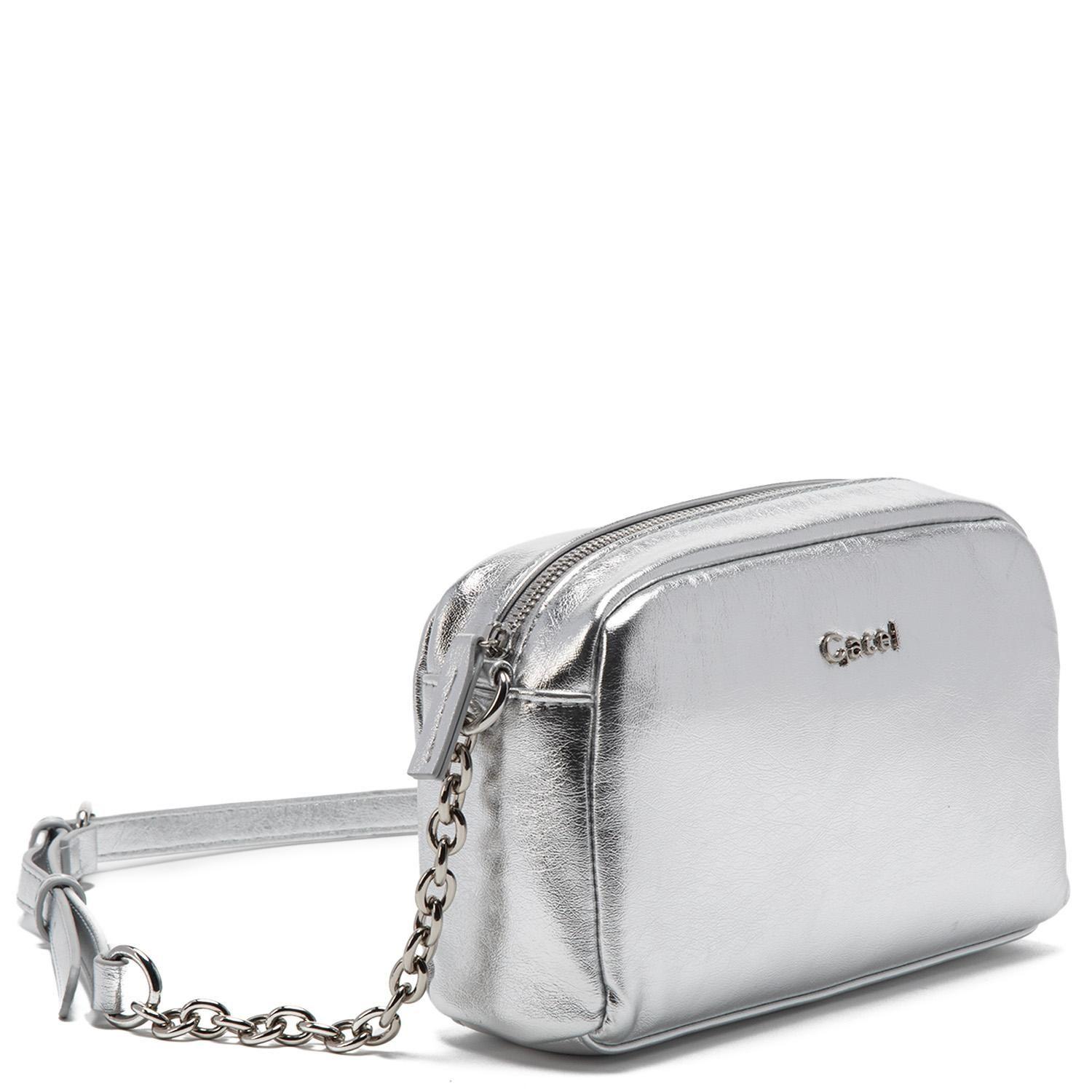Cartera  Bandolera Pequeña  Gacel  Plateado  Car3295-3
