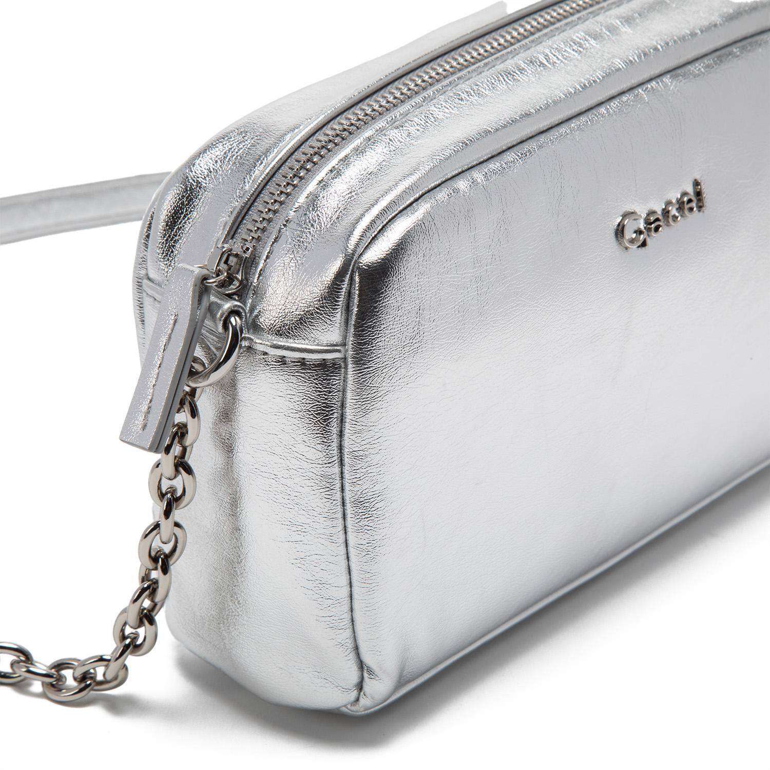 Cartera  Bandolera Pequeña  Gacel  Plateado  Car3295-4