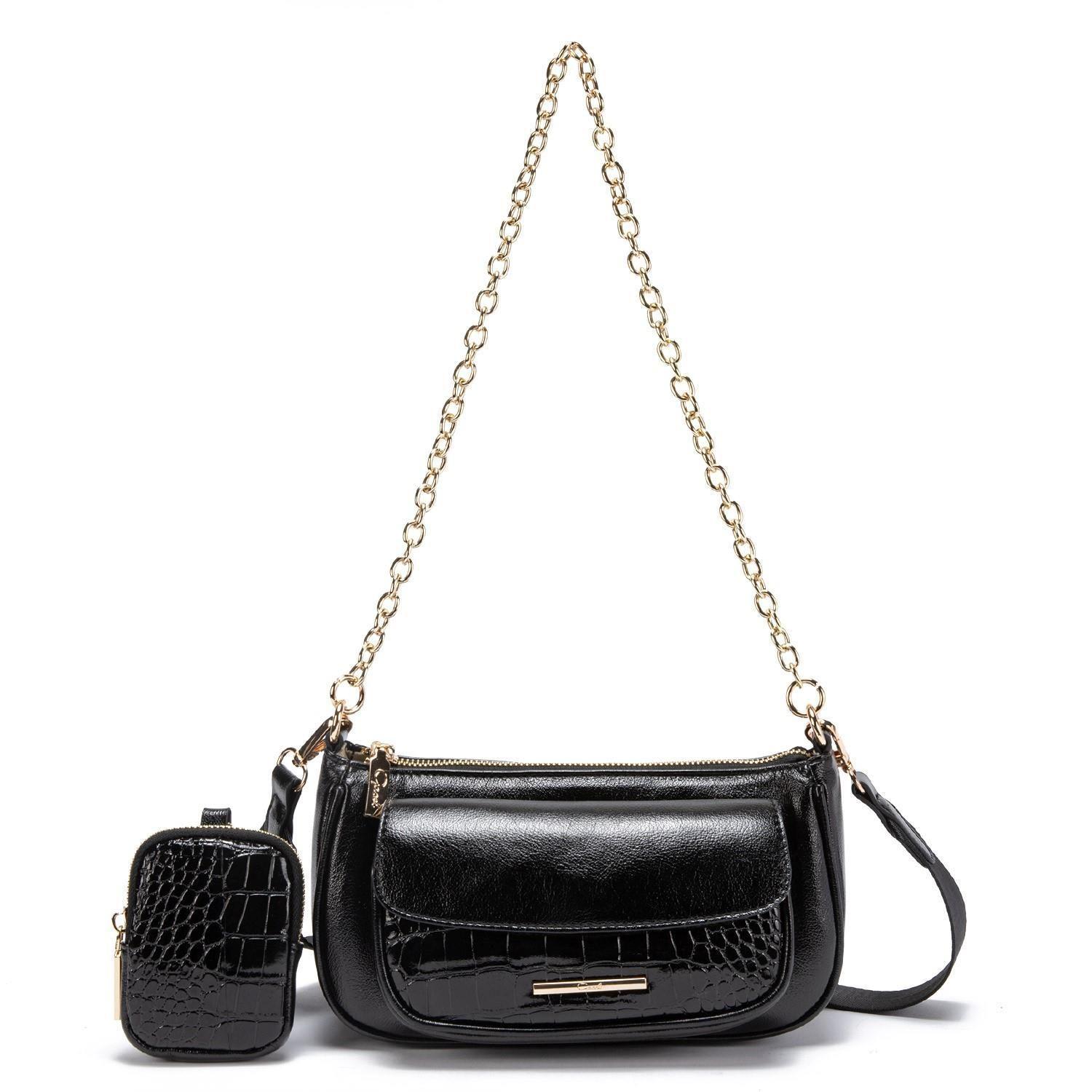 Cartera  Bandolera Pequeña  Gacel  Negro  Car2888-0