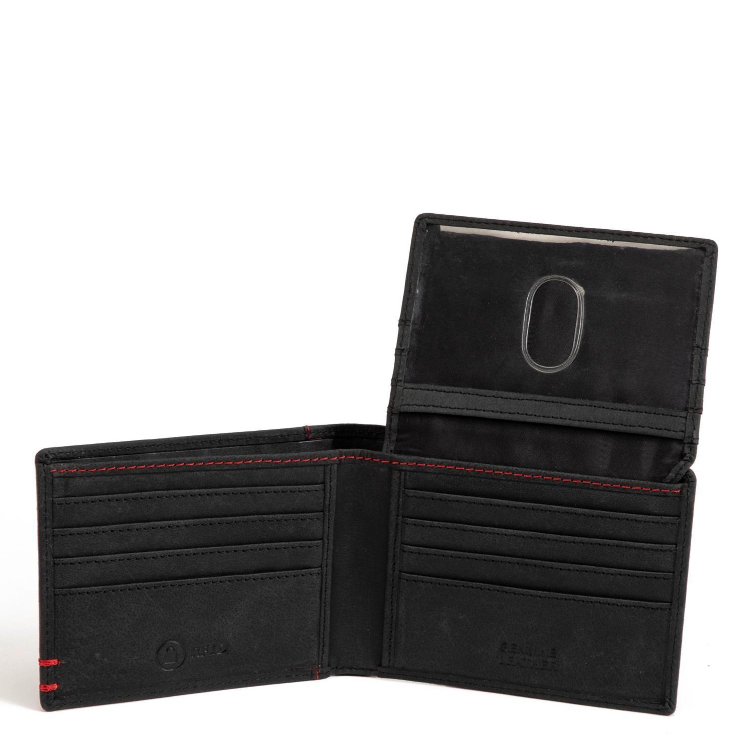 Billetera  Bill Flap  Guante  Negro  Bi461-3