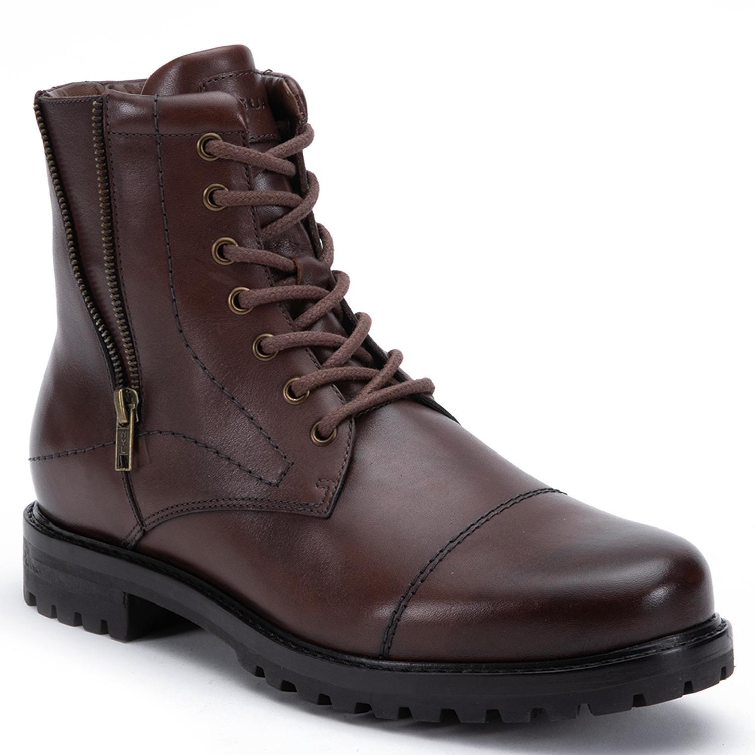 Botin de cuero hombre Guante chocolate Estocolmo-2
