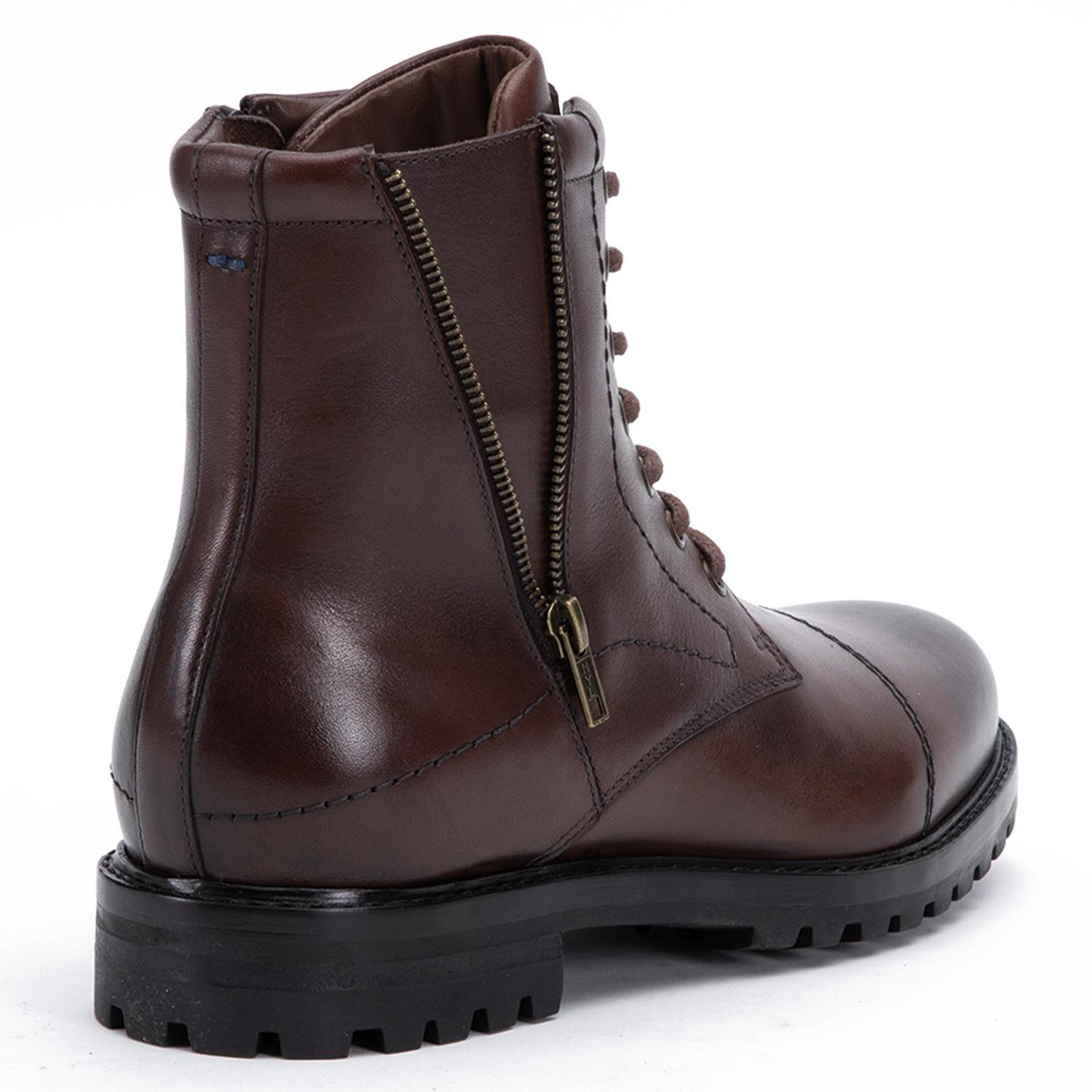 Botin de cuero hombre Guante chocolate Estocolmo-4