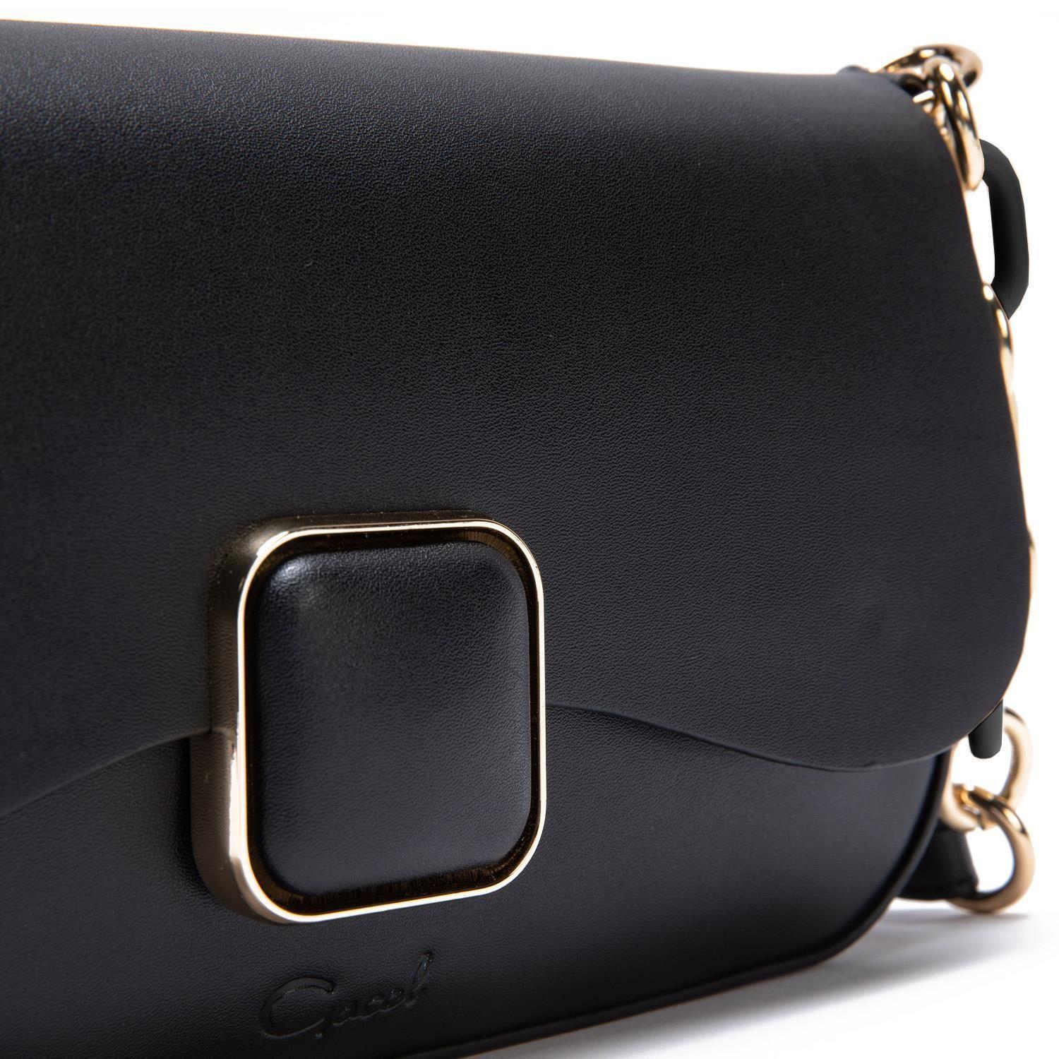 Cartera  Retro Con Tapa  Gacel  Negro  Car2931-3