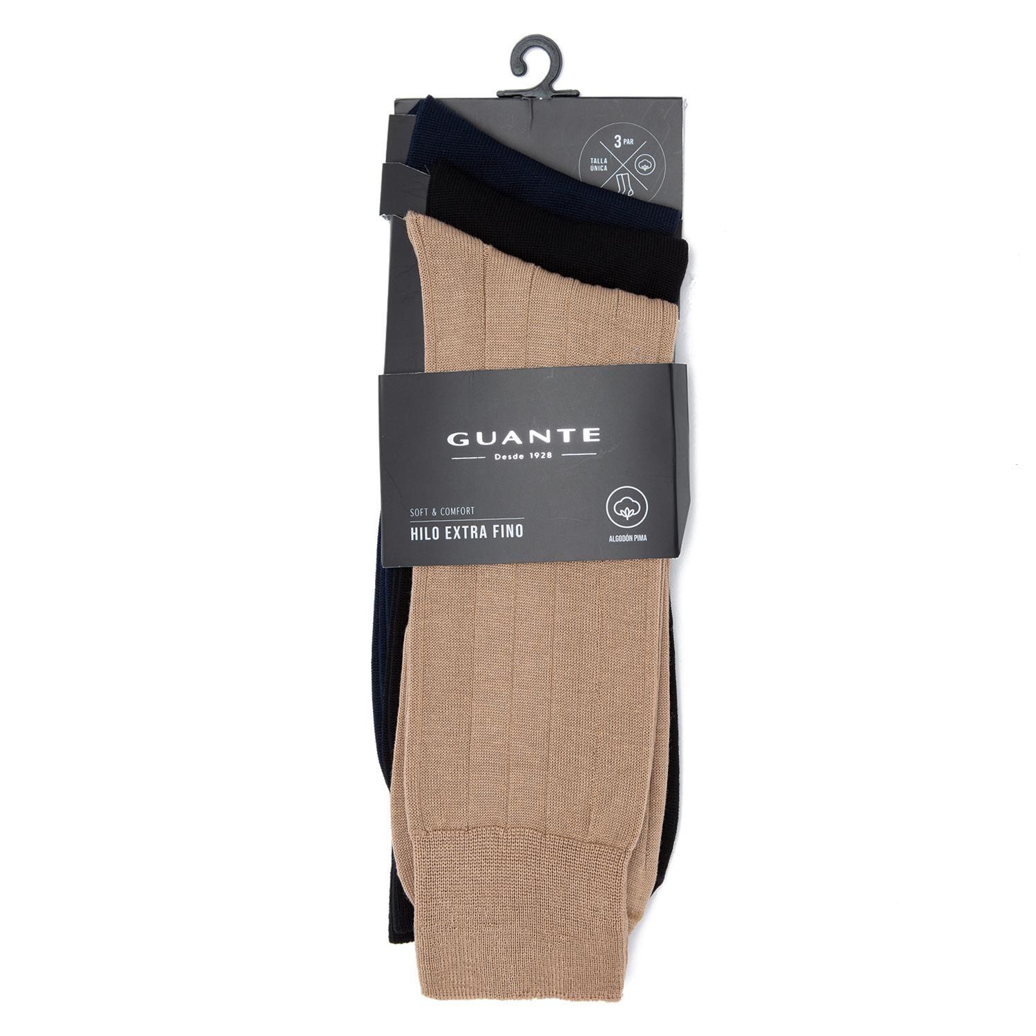 Calcetin hombre Guante multicolor Calcetin Hilo Extra Fino-3